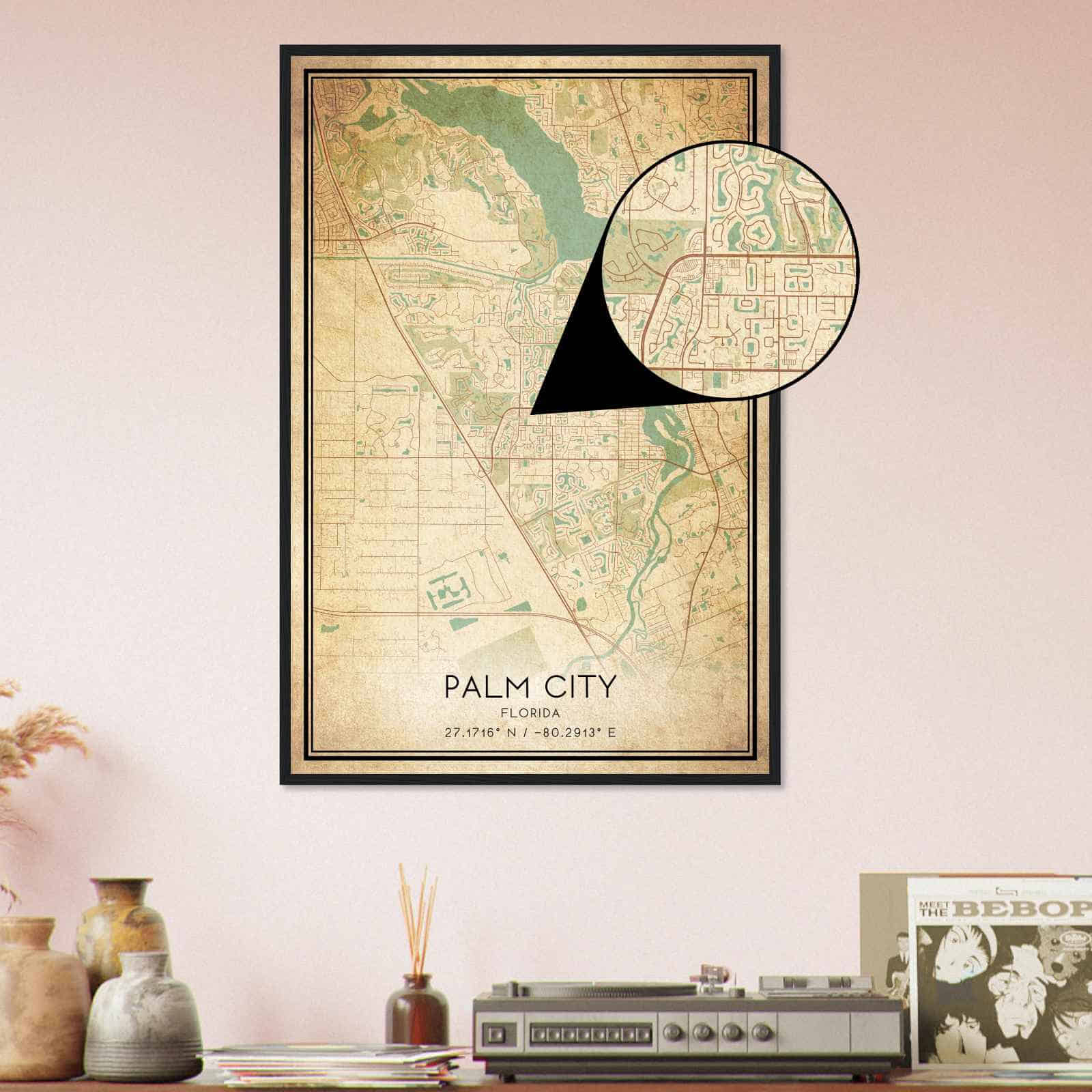 Deerfield Kansas Map Poster, Modern Home Decor Wall Art Print (Copy)