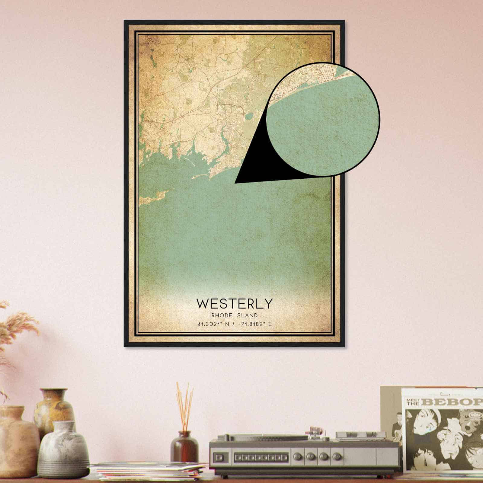 Deerfield Kansas Map Poster, Modern Home Decor Wall Art Print (Copy)