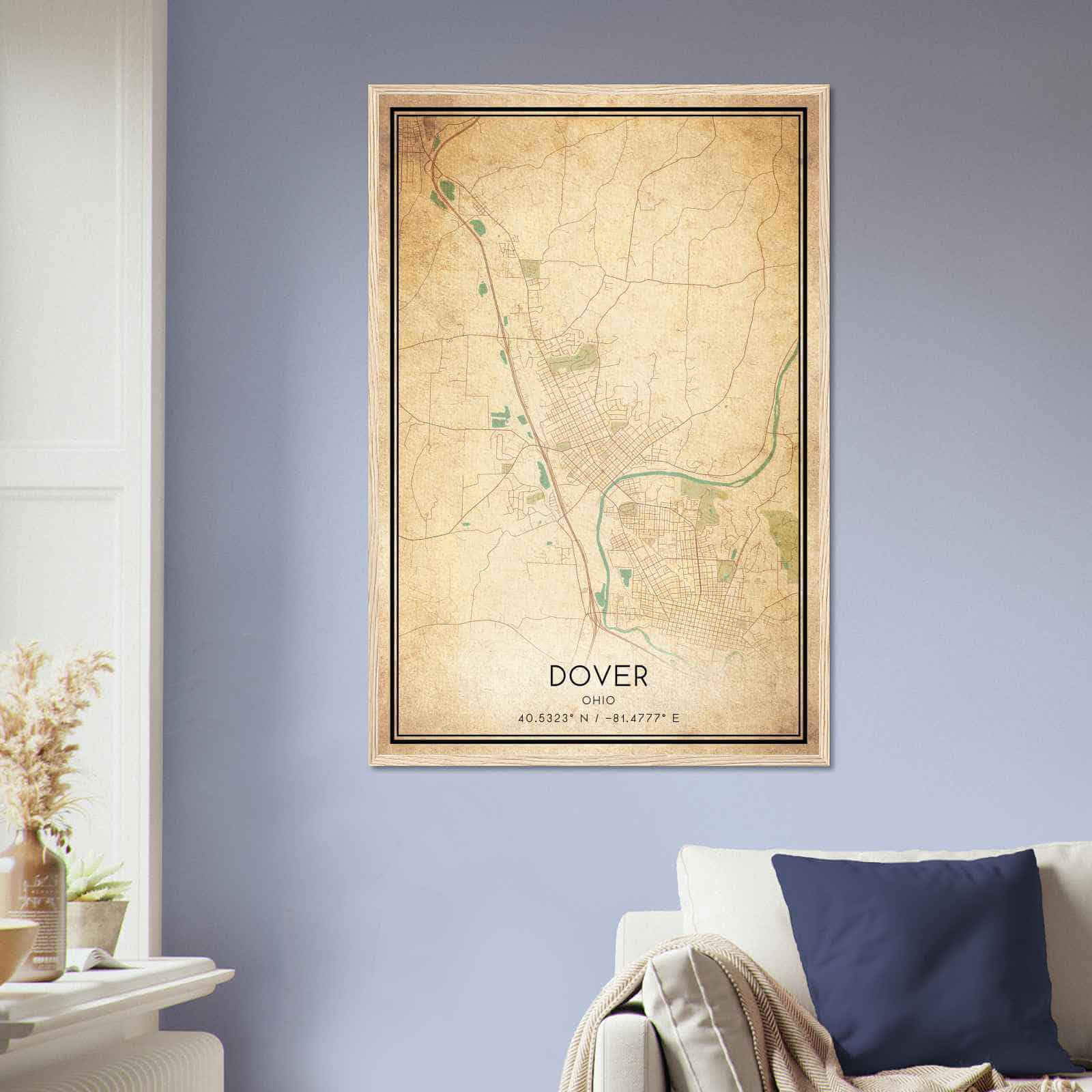 Deerfield Kansas Map Poster, Modern Home Decor Wall Art Print (Copy)