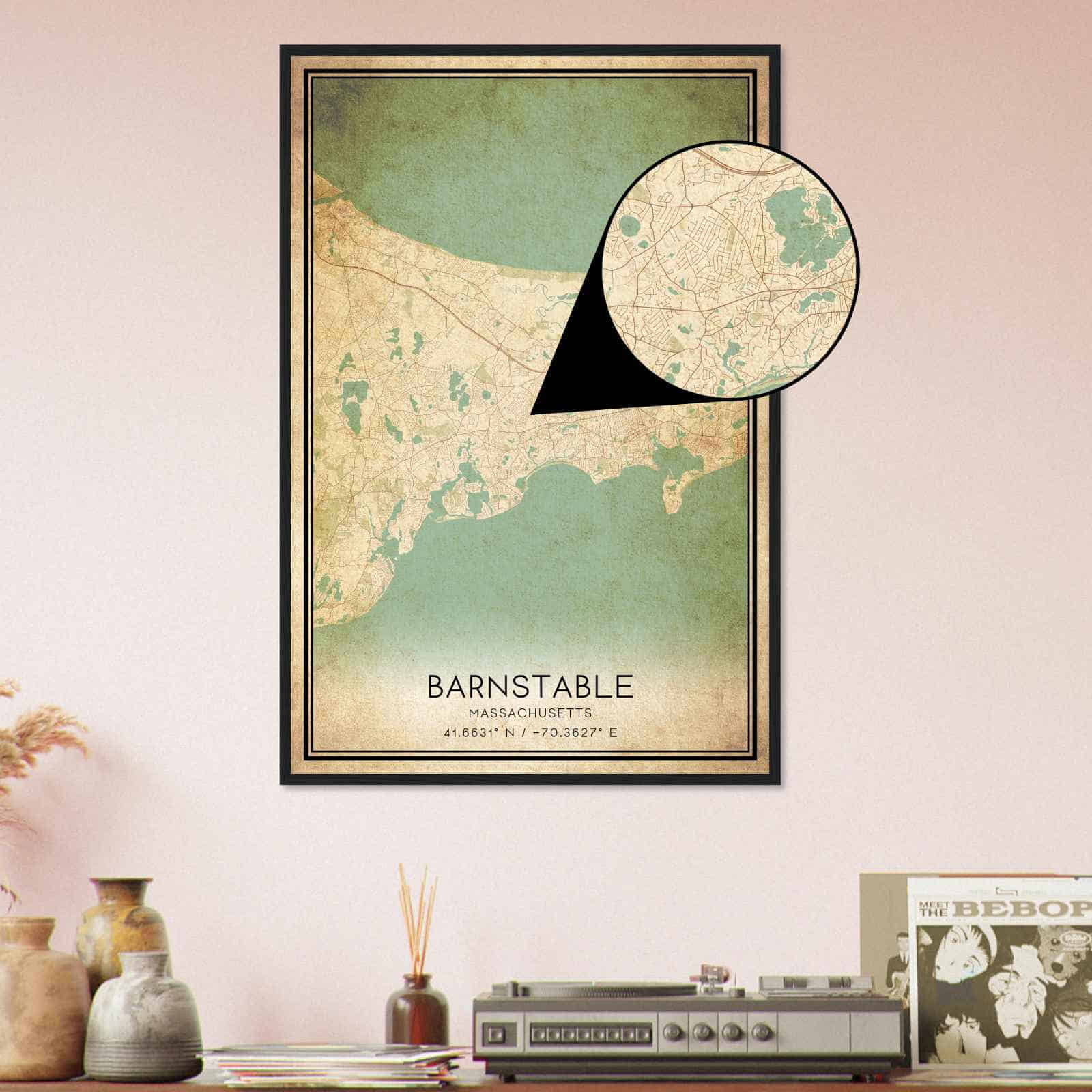 Deerfield Kansas Map Poster, Modern Home Decor Wall Art Print (Copy)