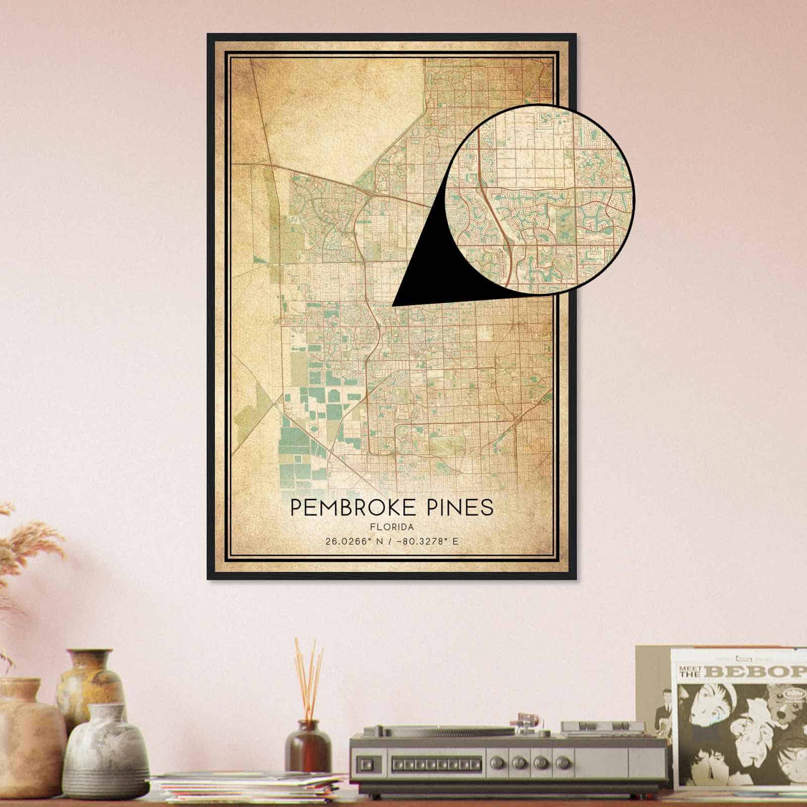 Deerfield Kansas Map Poster, Modern Home Decor Wall Art Print (Copy)