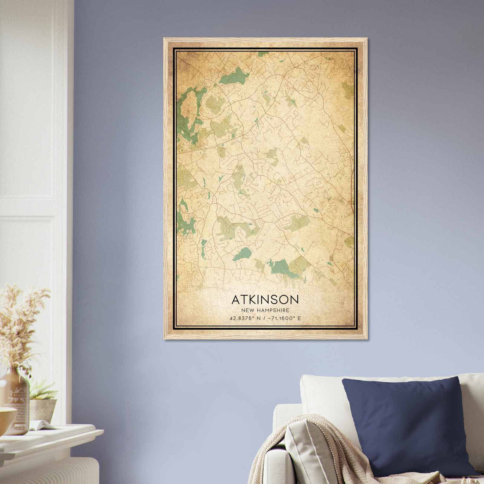Deerfield Kansas Map Poster, Modern Home Decor Wall Art Print (Copy)
