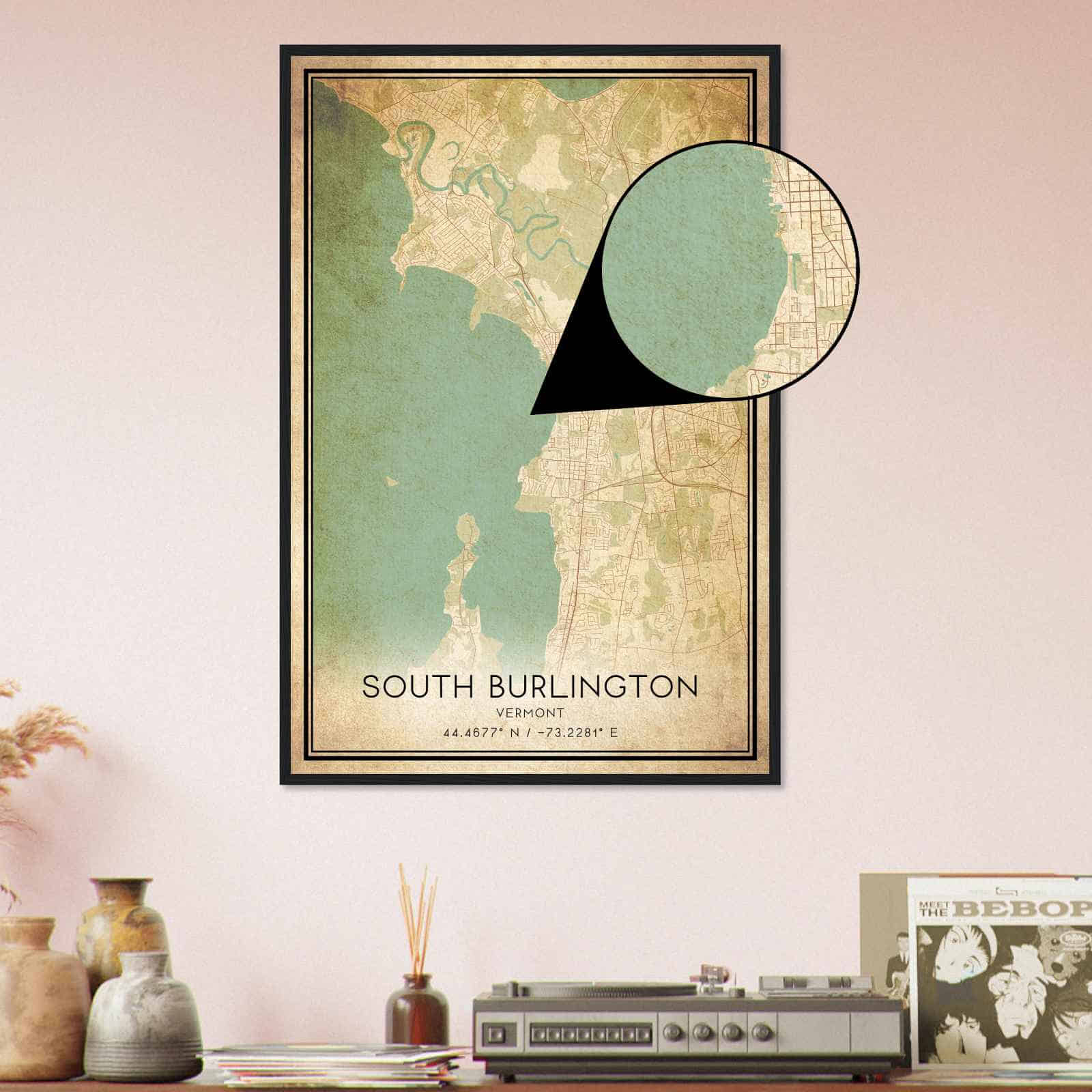 Deerfield Kansas Map Poster, Modern Home Decor Wall Art Print (Copy)