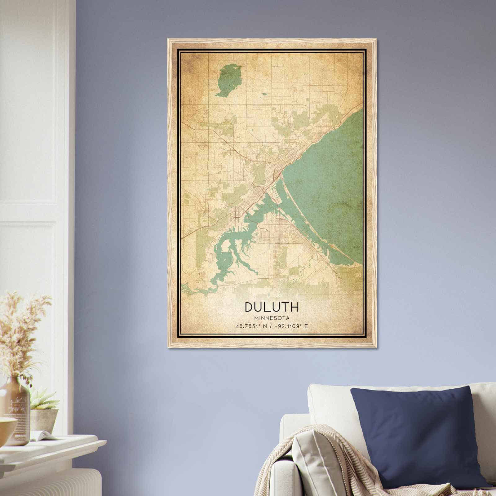 Deerfield Kansas Map Poster, Modern Home Decor Wall Art Print (Copy)