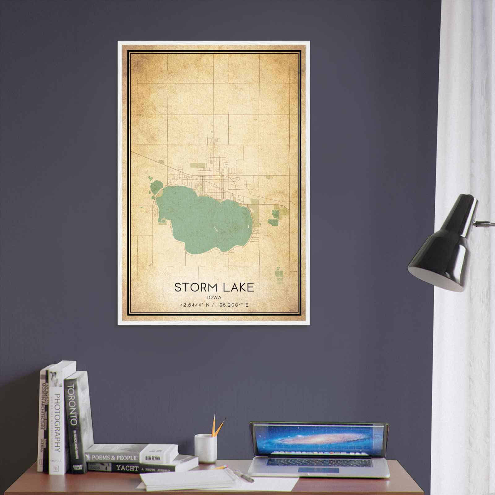 Deerfield Kansas Map Poster, Modern Home Decor Wall Art Print (Copy)