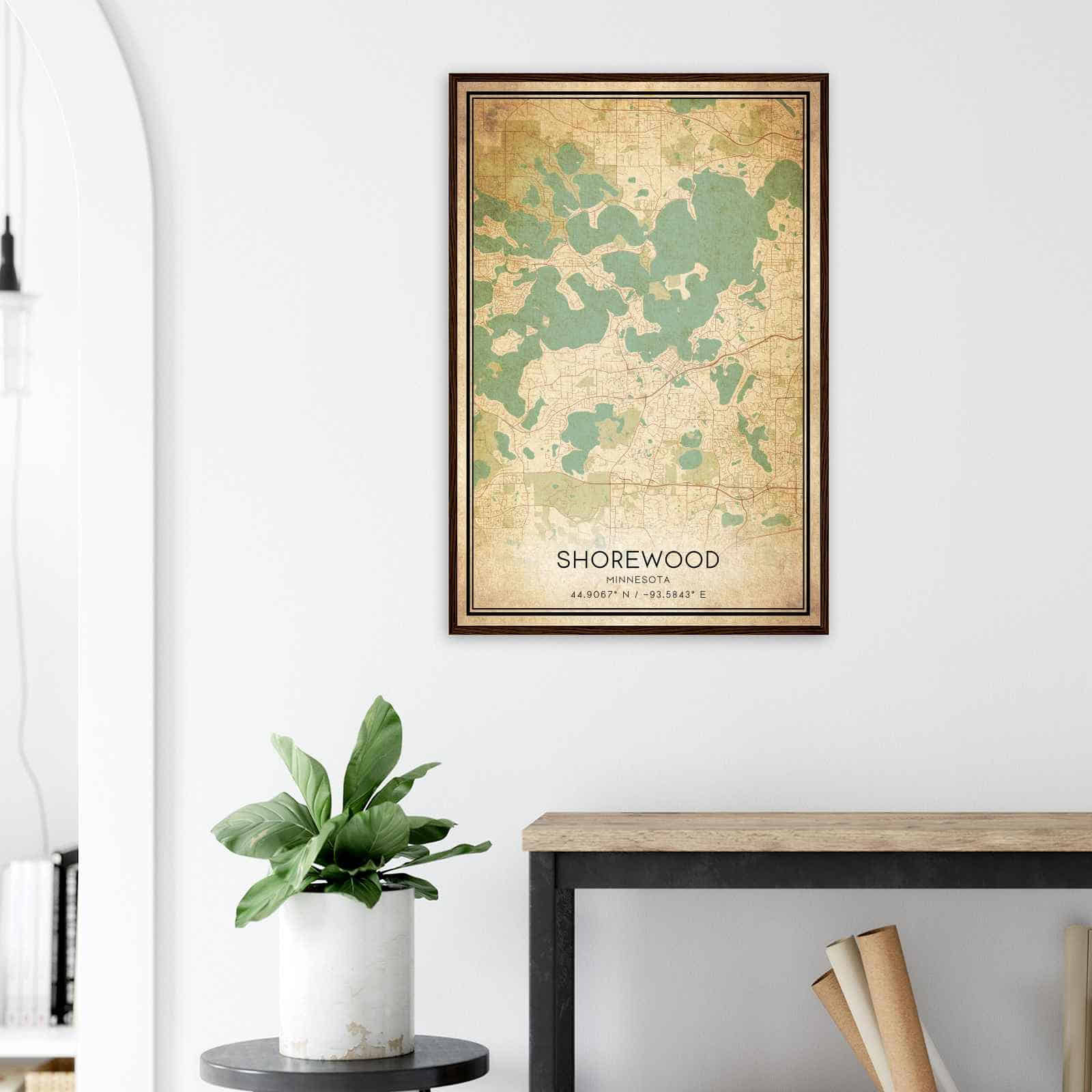 Deerfield Kansas Map Poster, Modern Home Decor Wall Art Print (Copy)