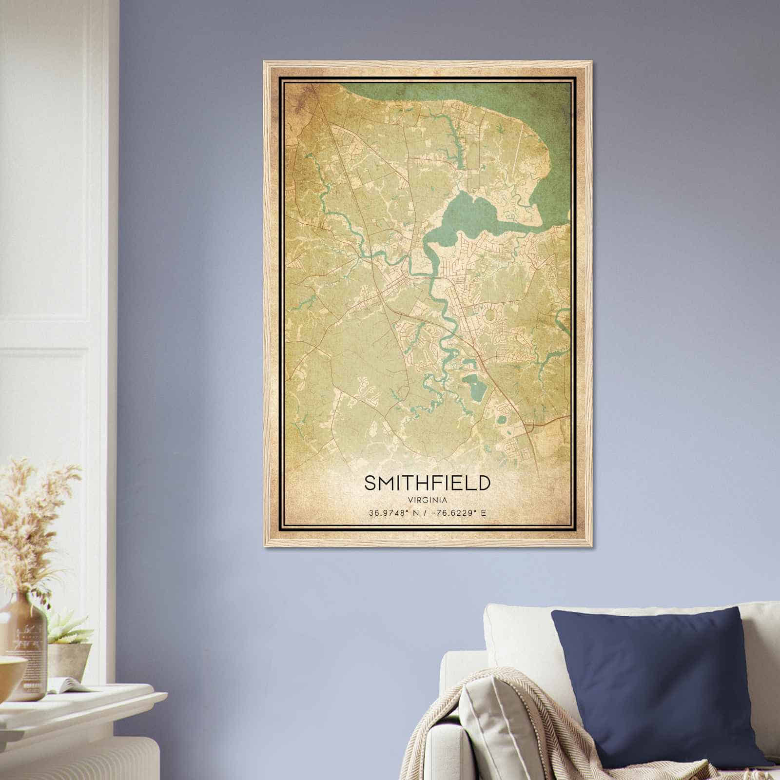 Deerfield Kansas Map Poster, Modern Home Decor Wall Art Print (Copy)