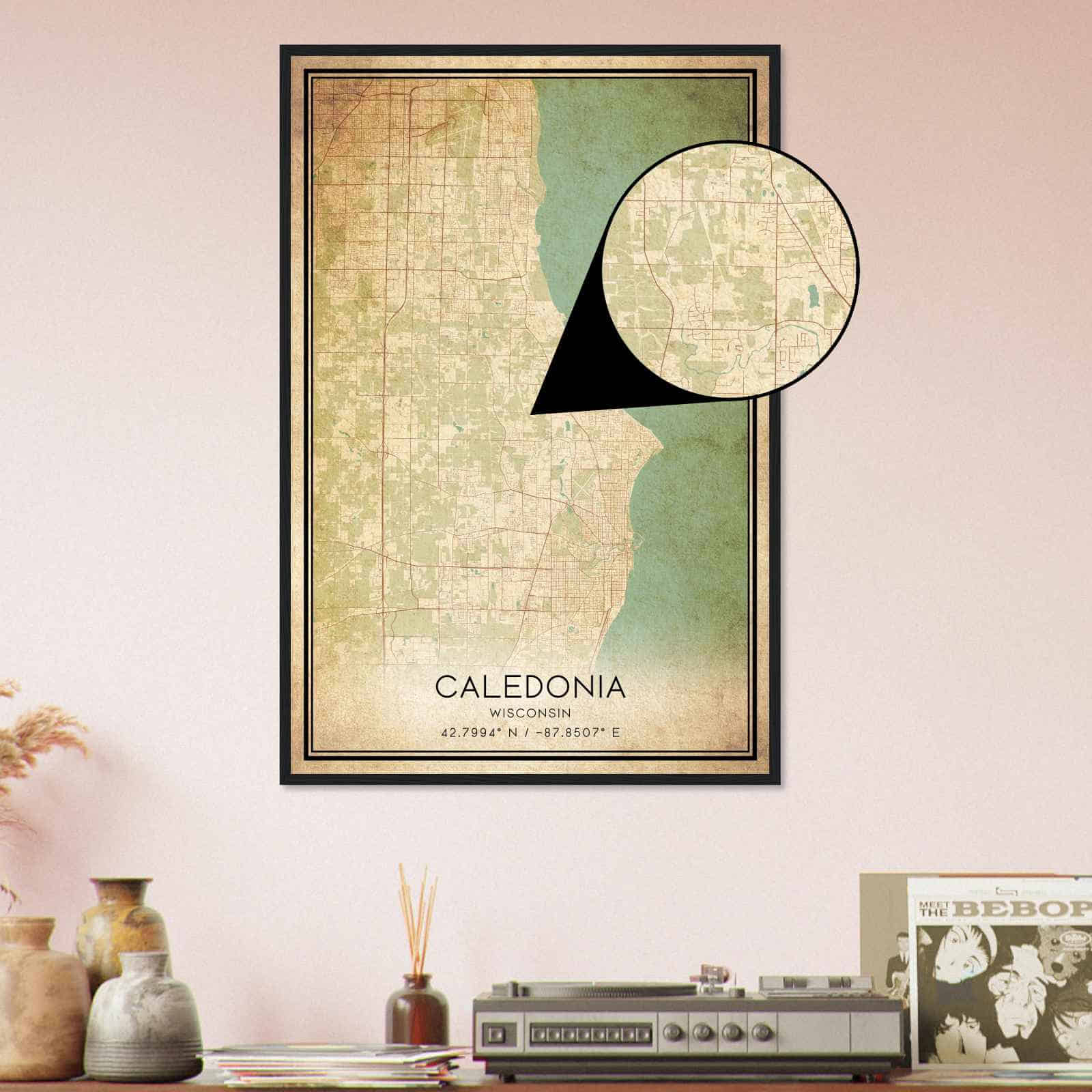Deerfield Kansas Map Poster, Modern Home Decor Wall Art Print (Copy)