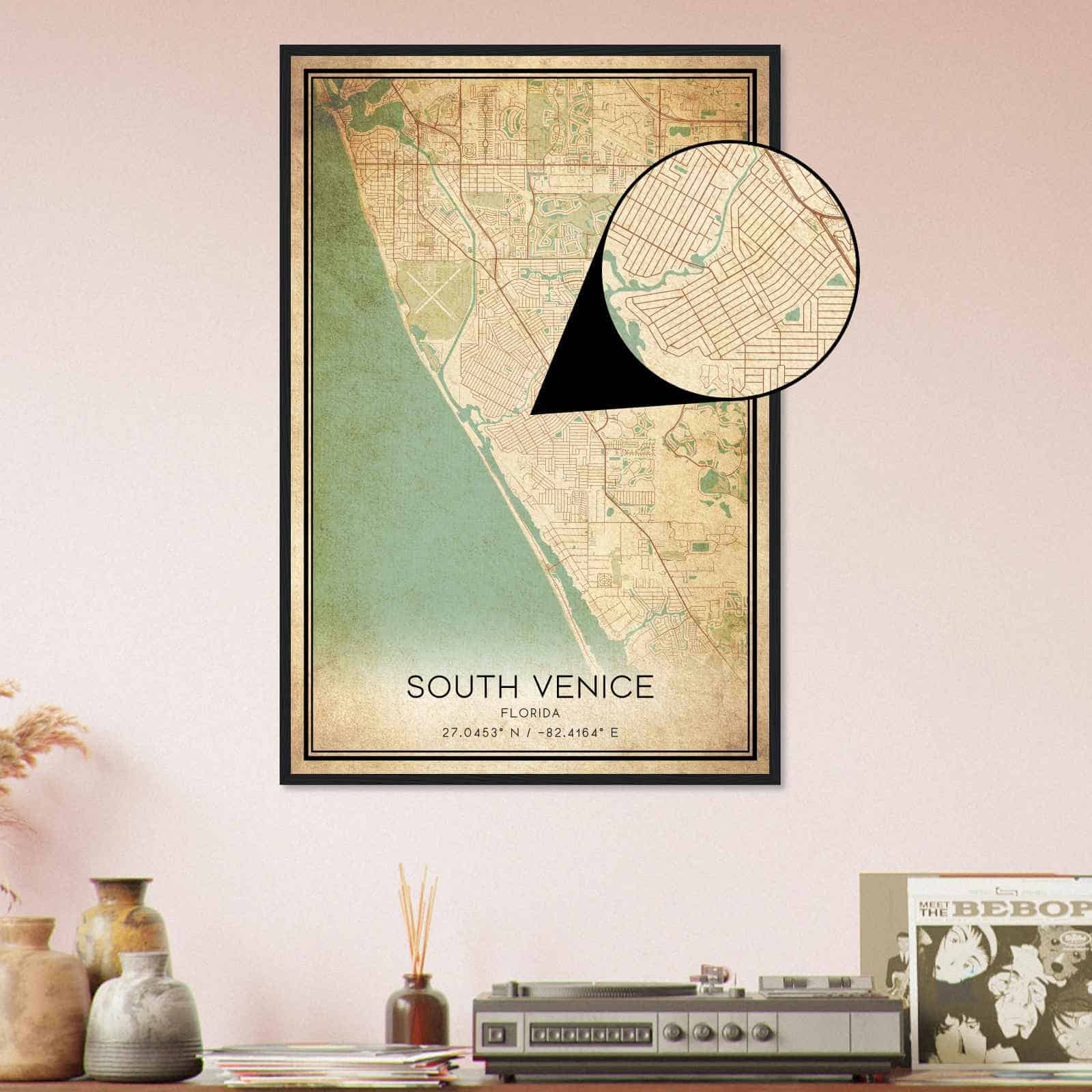 Deerfield Kansas Map Poster, Modern Home Decor Wall Art Print (Copy)