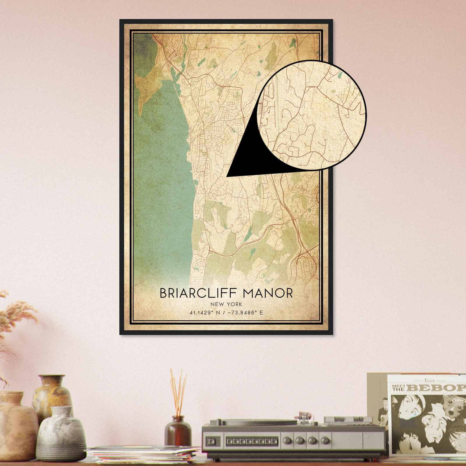 Deerfield Kansas Map Poster, Modern Home Decor Wall Art Print (Copy)