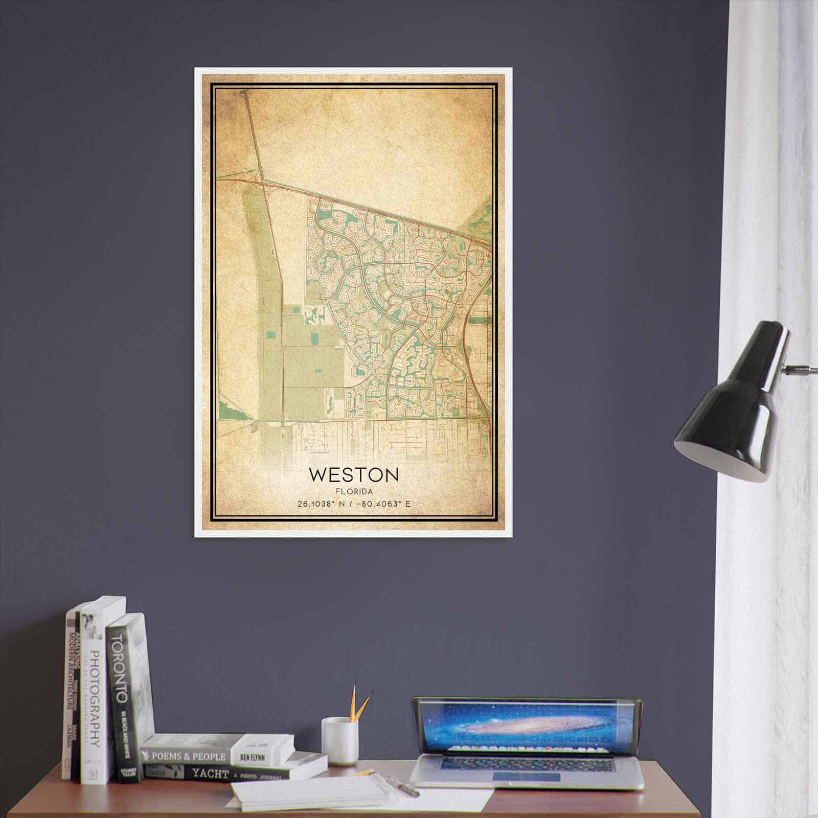 Deerfield Kansas Map Poster, Modern Home Decor Wall Art Print (Copy)
