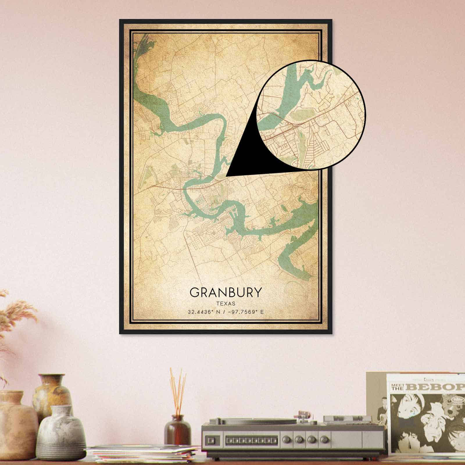 Deerfield Kansas Map Poster, Modern Home Decor Wall Art Print (Copy)