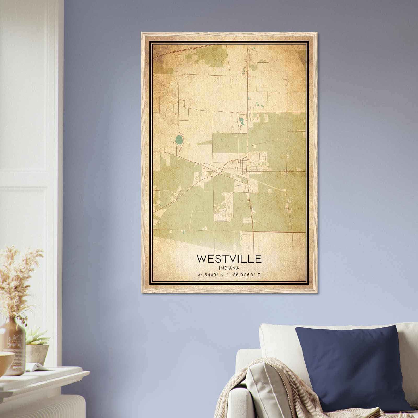 Deerfield Kansas Map Poster, Modern Home Decor Wall Art Print (Copy)