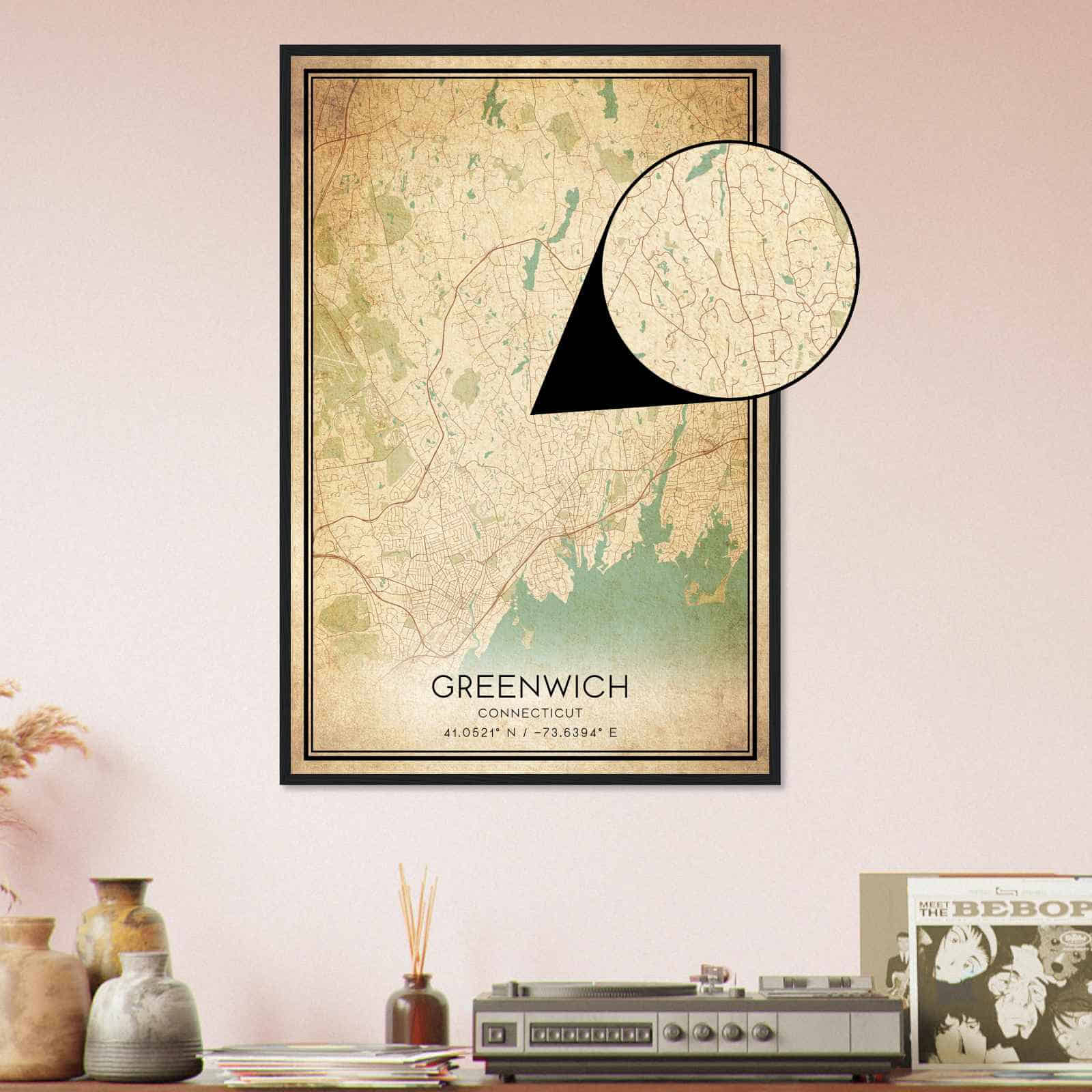 Deerfield Kansas Map Poster, Modern Home Decor Wall Art Print (Copy)