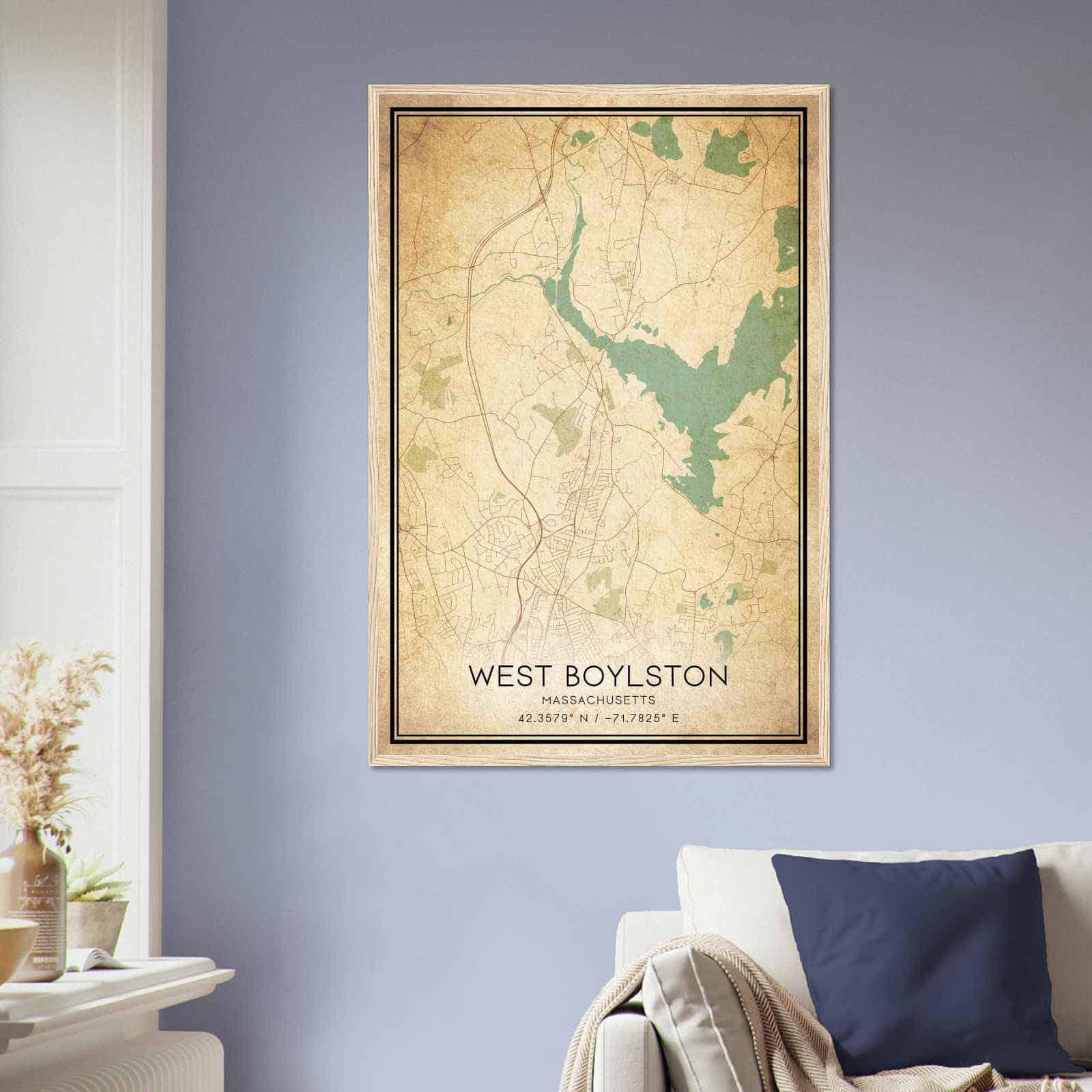 Deerfield Kansas Map Poster, Modern Home Decor Wall Art Print (Copy)