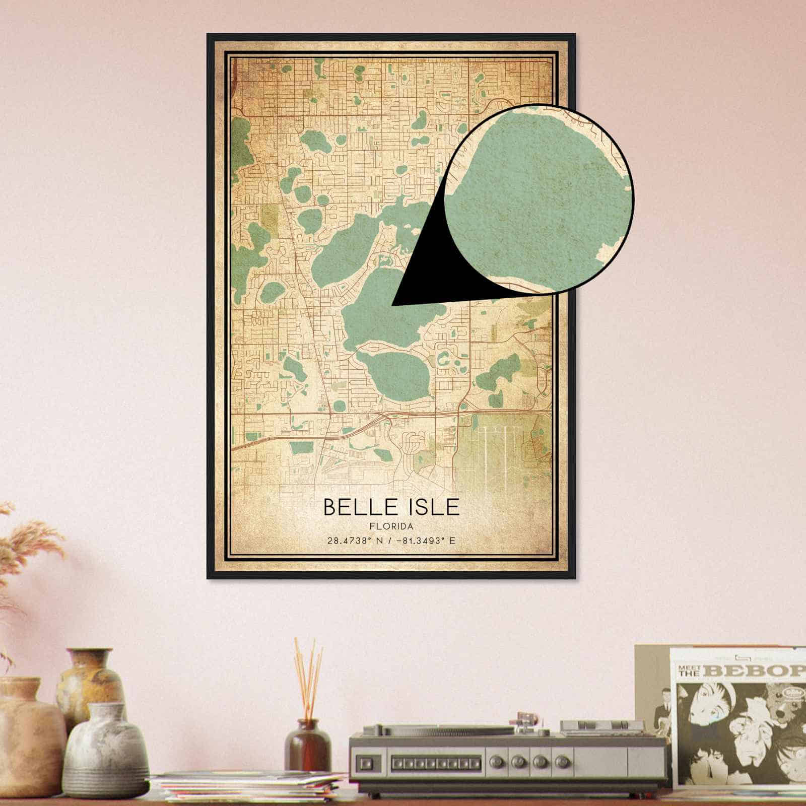 Deerfield Kansas Map Poster, Modern Home Decor Wall Art Print (Copy)