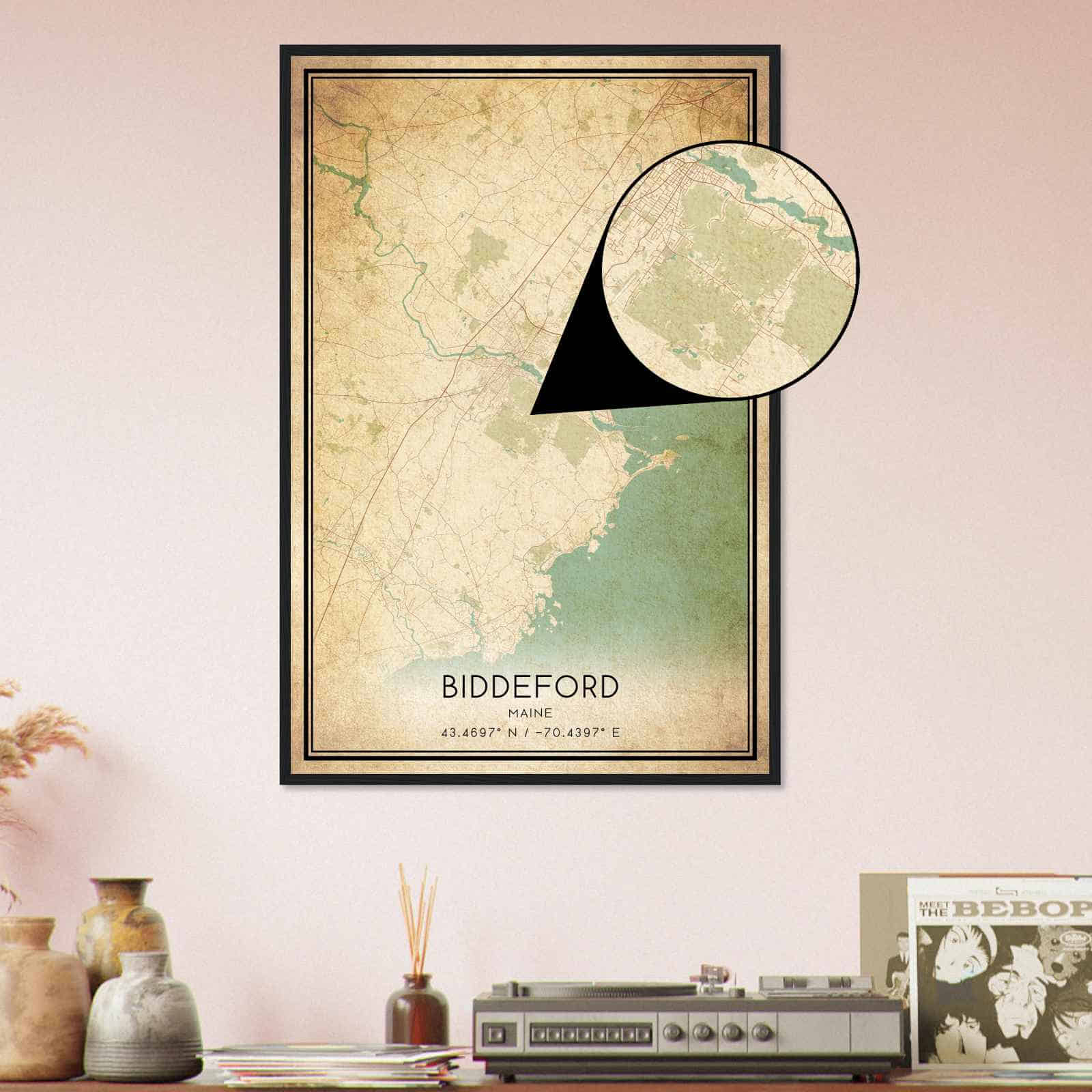 Deerfield Kansas Map Poster, Modern Home Decor Wall Art Print (Copy)