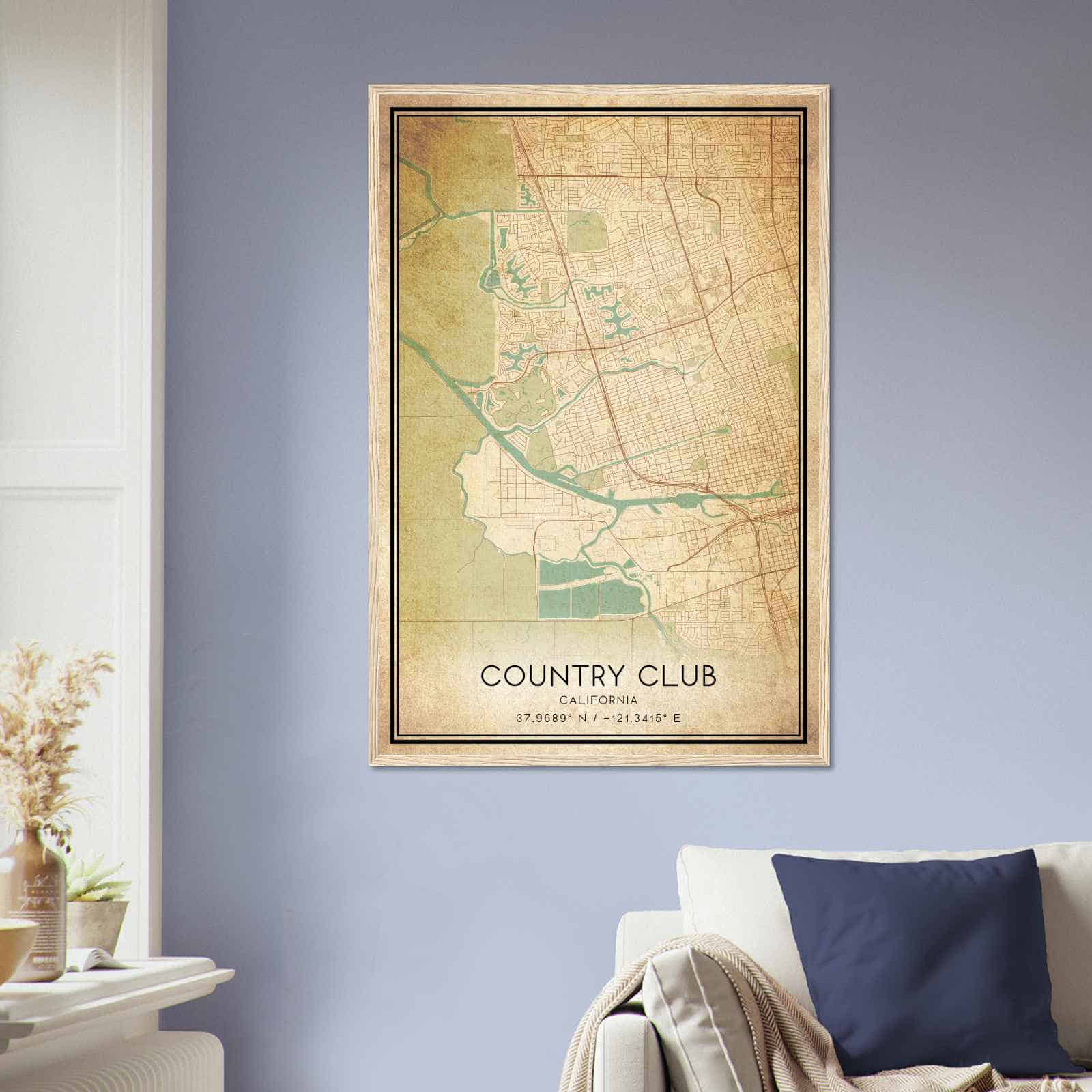 Deerfield Kansas Map Poster, Modern Home Decor Wall Art Print (Copy)