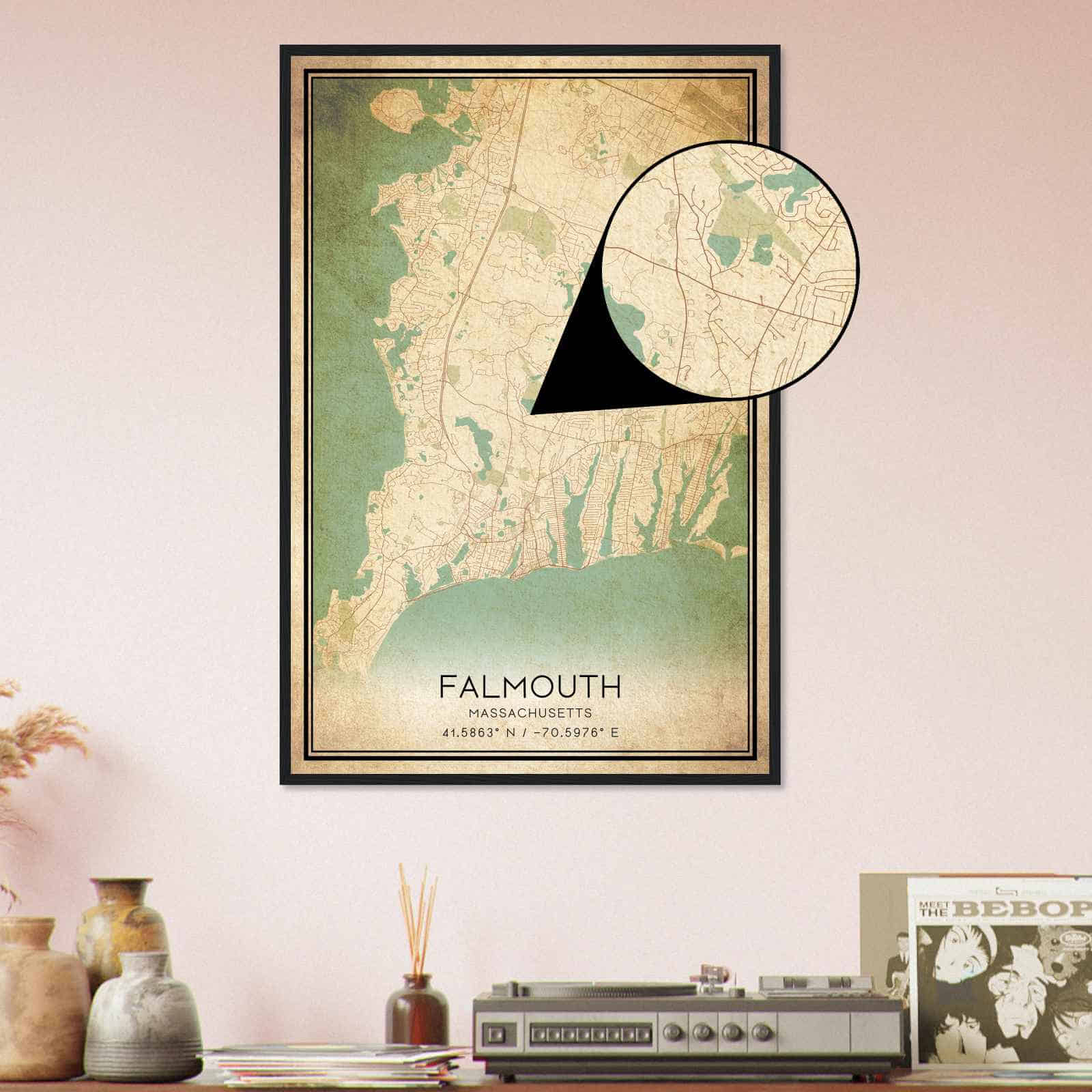 Deerfield Kansas Map Poster, Modern Home Decor Wall Art Print (Copy)