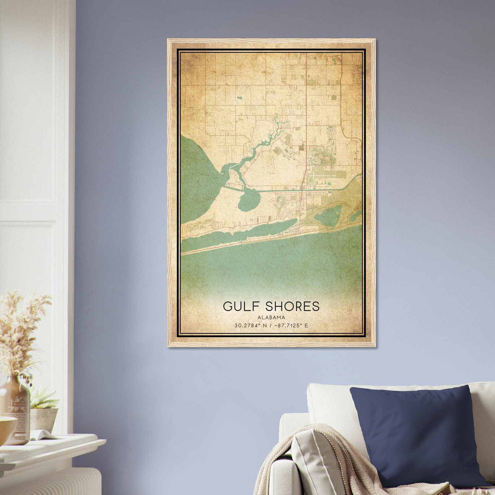 Deerfield Kansas Map Poster, Modern Home Decor Wall Art Print (Copy)
