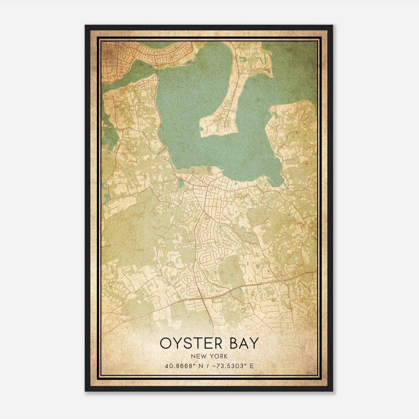 Vintage Oyster Bay New York Map - 98248e9115d47de15d3bbcd89ffd5dac