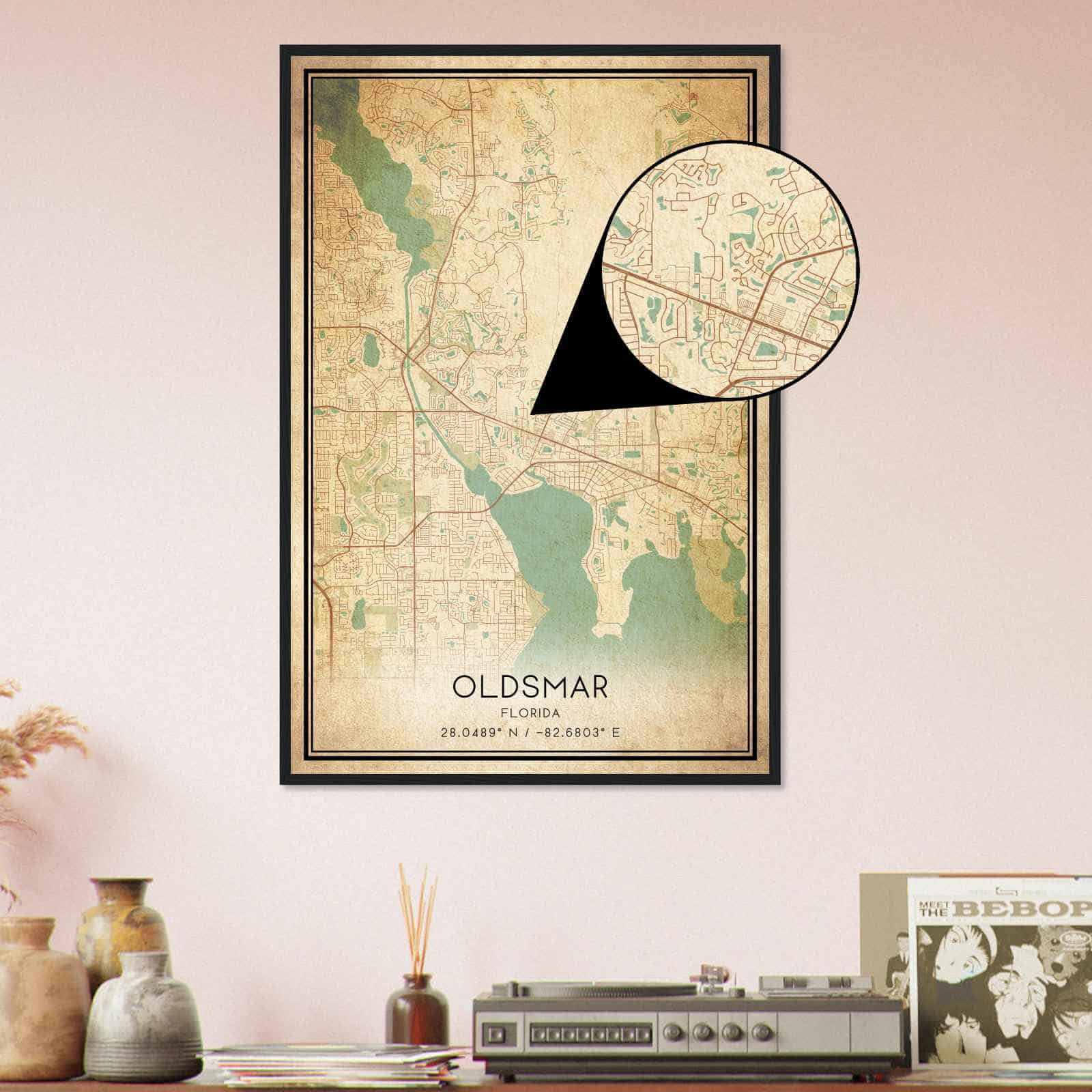 Deerfield Kansas Map Poster, Modern Home Decor Wall Art Print (Copy)