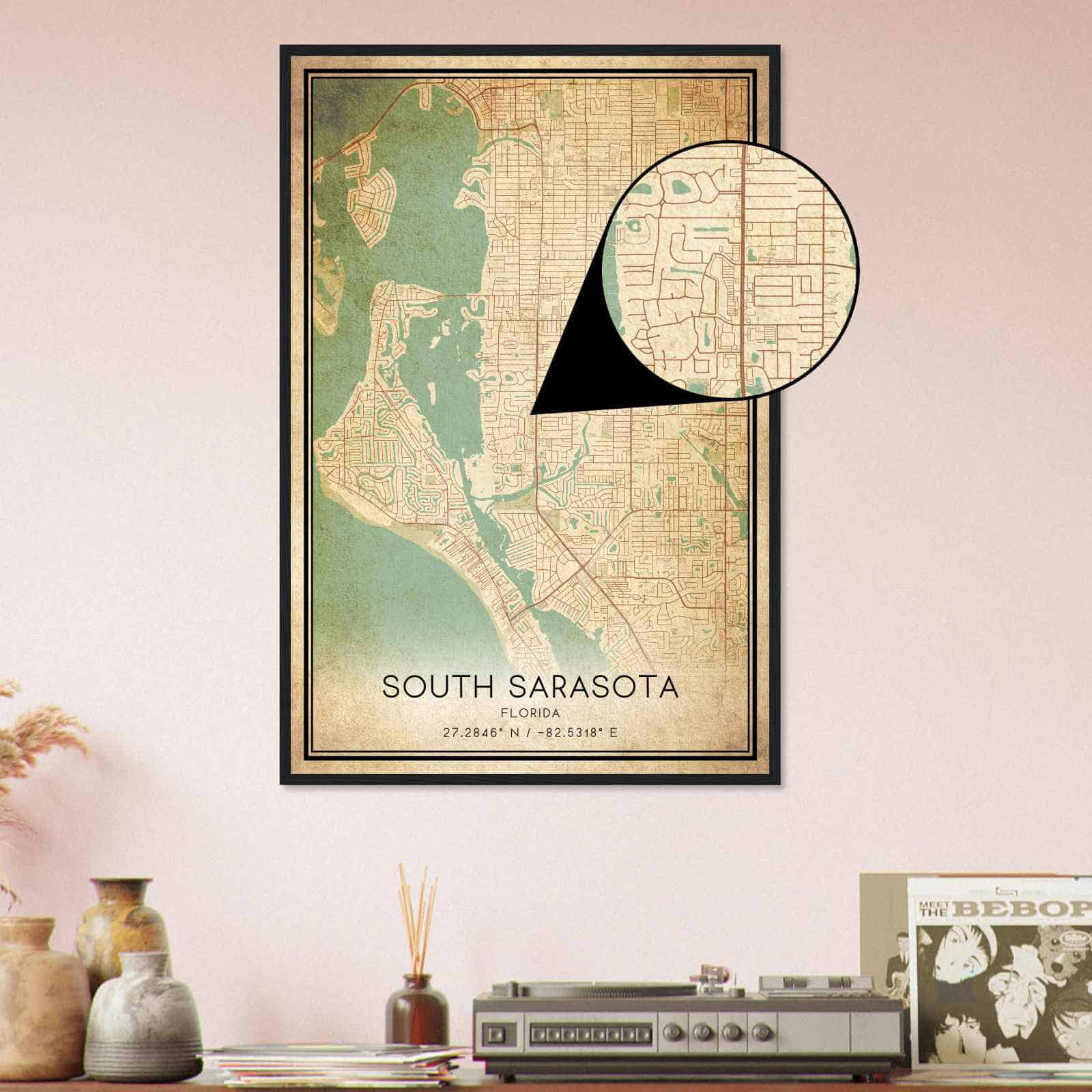 Deerfield Kansas Map Poster, Modern Home Decor Wall Art Print (Copy)