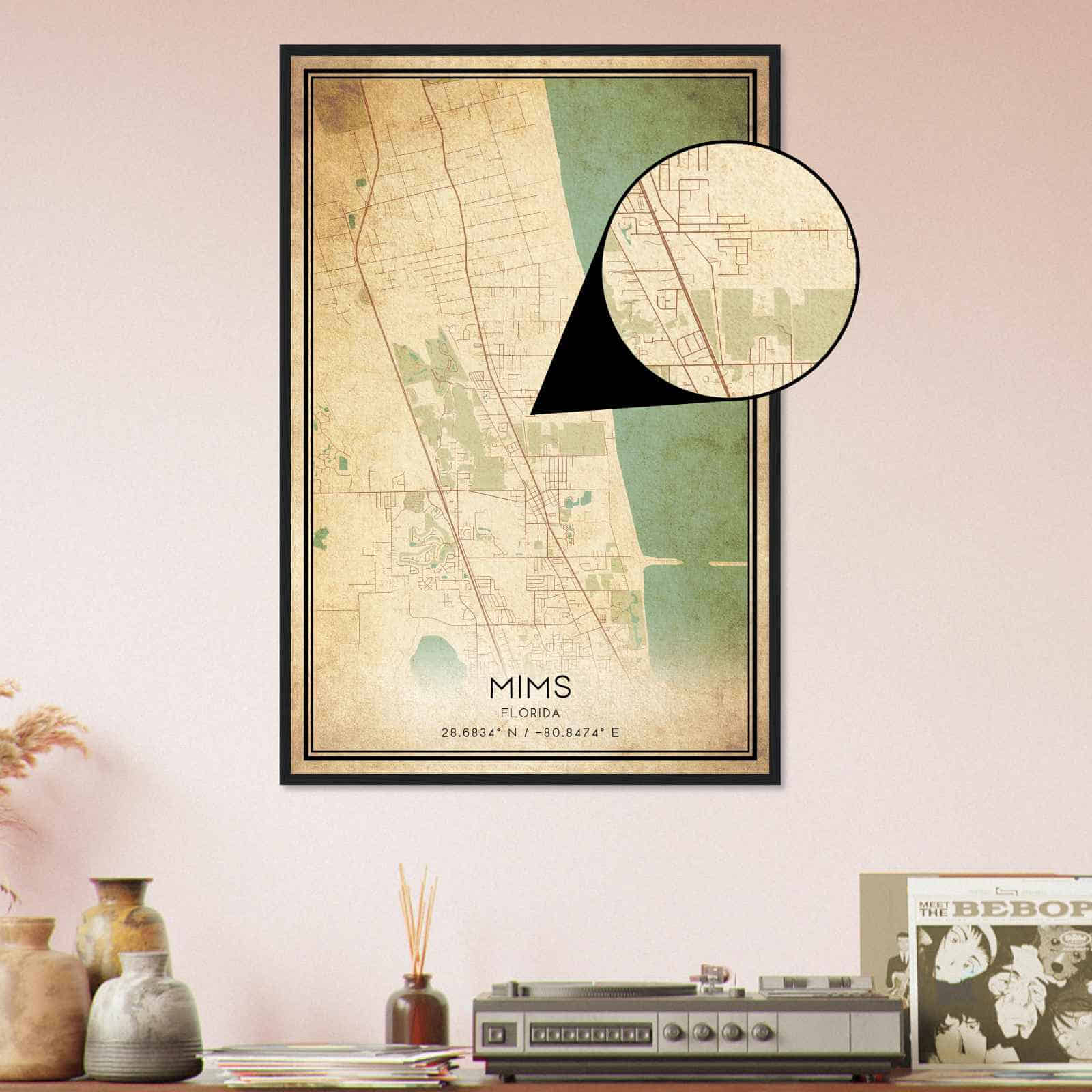 Deerfield Kansas Map Poster, Modern Home Decor Wall Art Print (Copy)