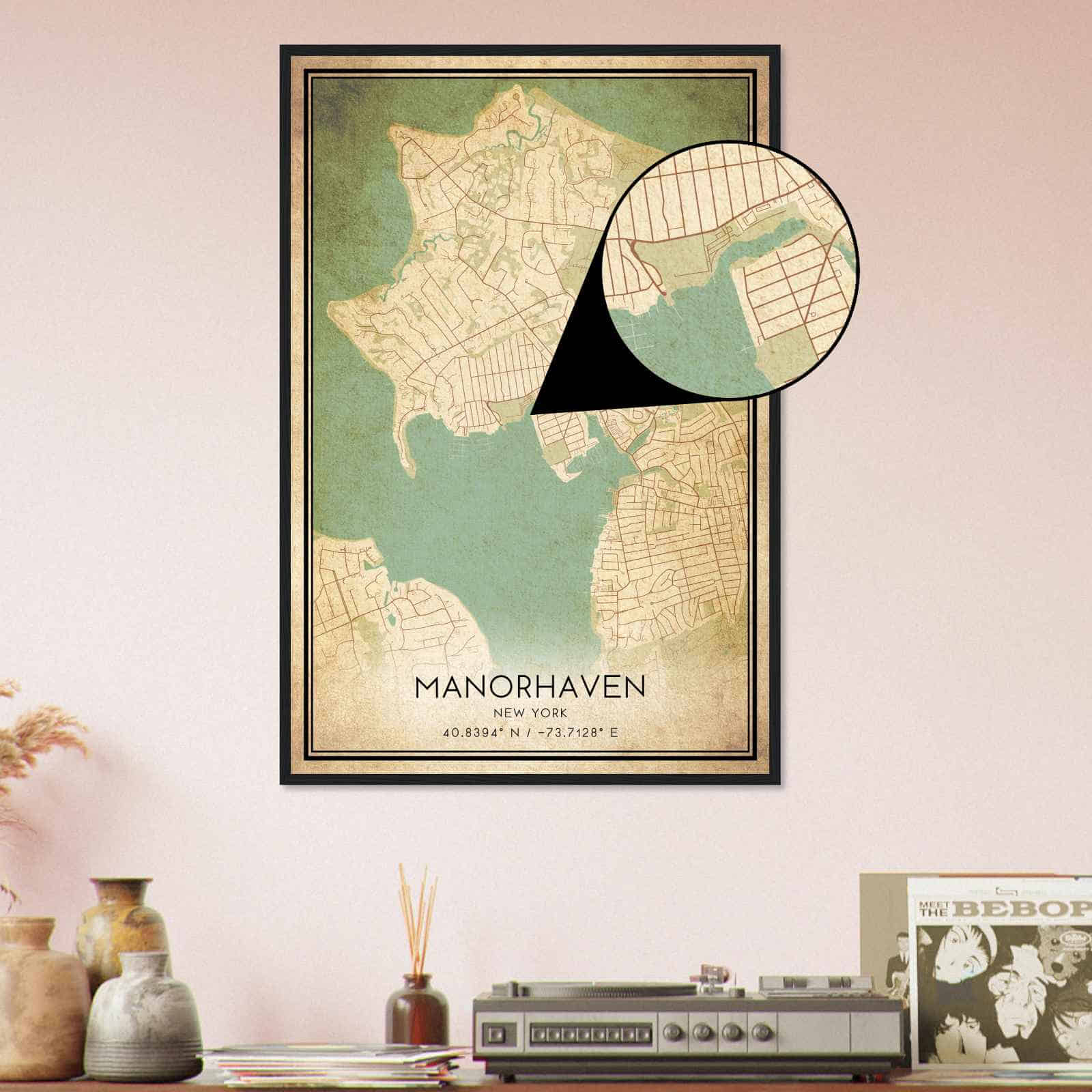 Deerfield Kansas Map Poster, Modern Home Decor Wall Art Print (Copy)