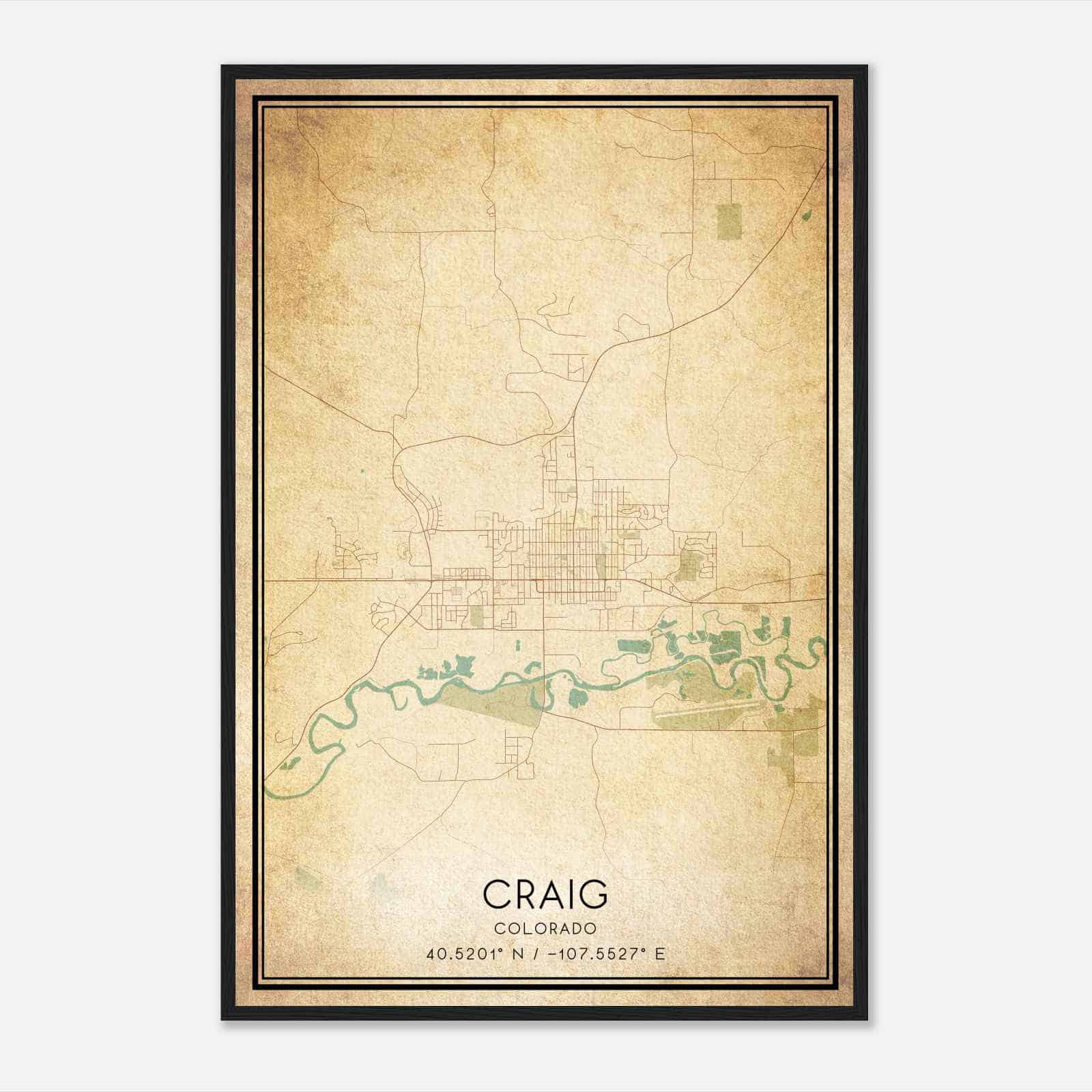 Vintage Craig Colorado Map Poster, Modern Home Decor Wall Art Print Vintage Craig Colorado Map Poster, Modern Home Decor Wall Art Print