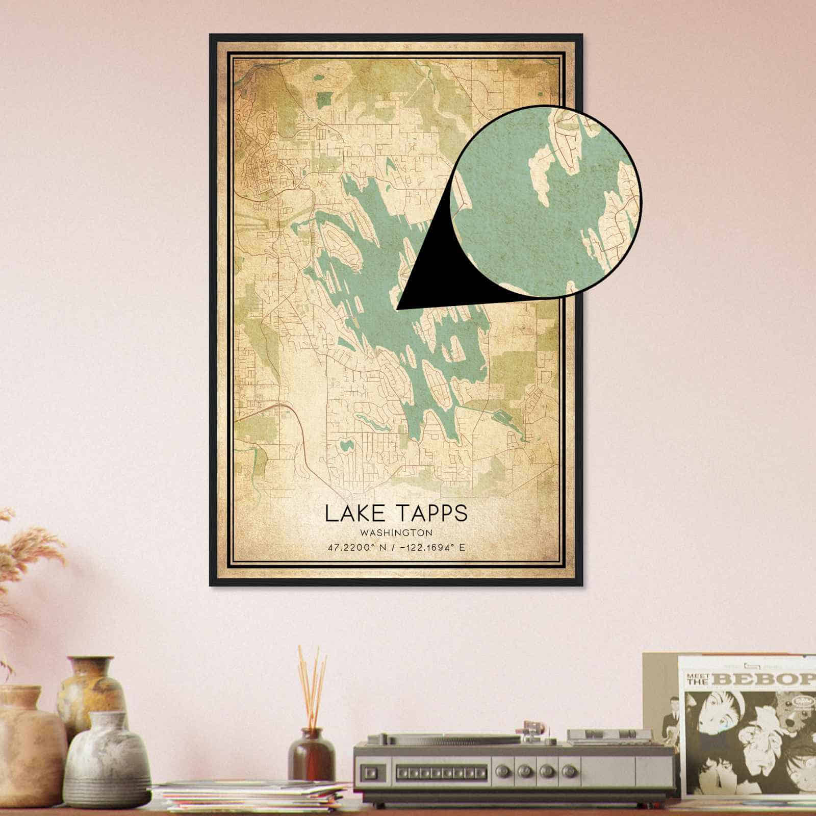 Deerfield Kansas Map Poster, Modern Home Decor Wall Art Print (Copy)