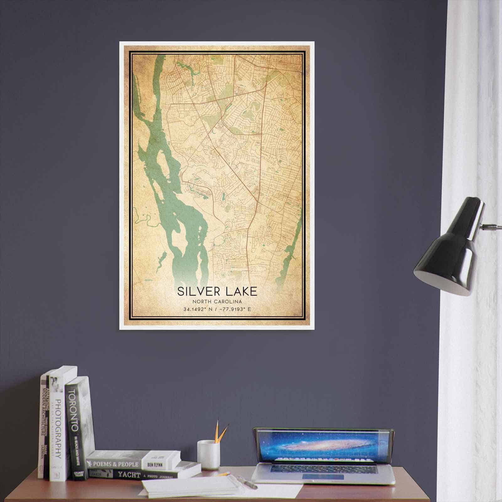 Deerfield Kansas Map Poster, Modern Home Decor Wall Art Print (Copy)