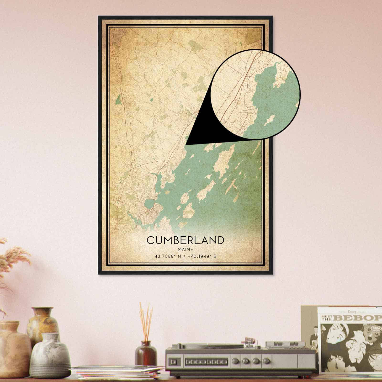 Deerfield Kansas Map Poster, Modern Home Decor Wall Art Print (Copy)