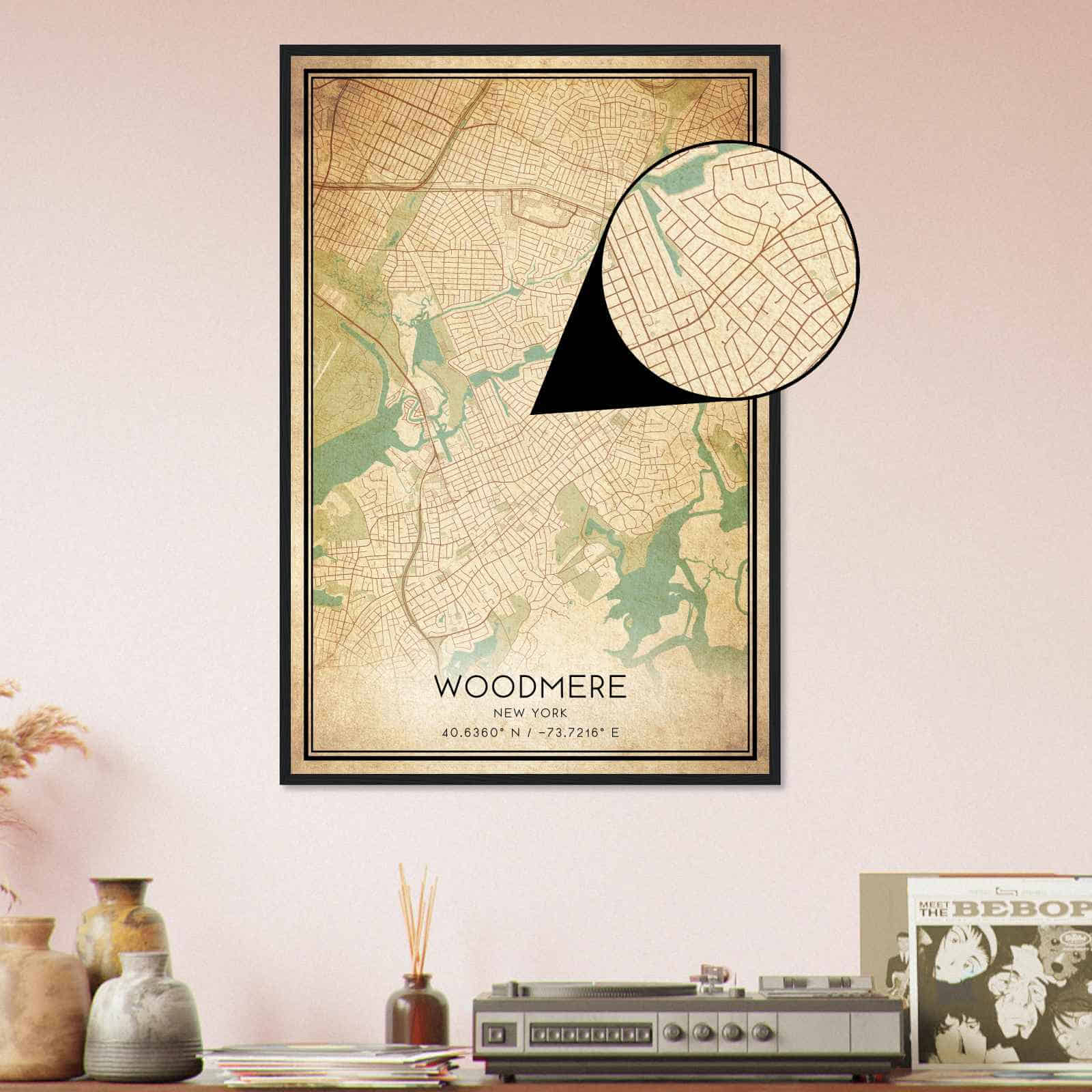 Deerfield Kansas Map Poster, Modern Home Decor Wall Art Print (Copy)