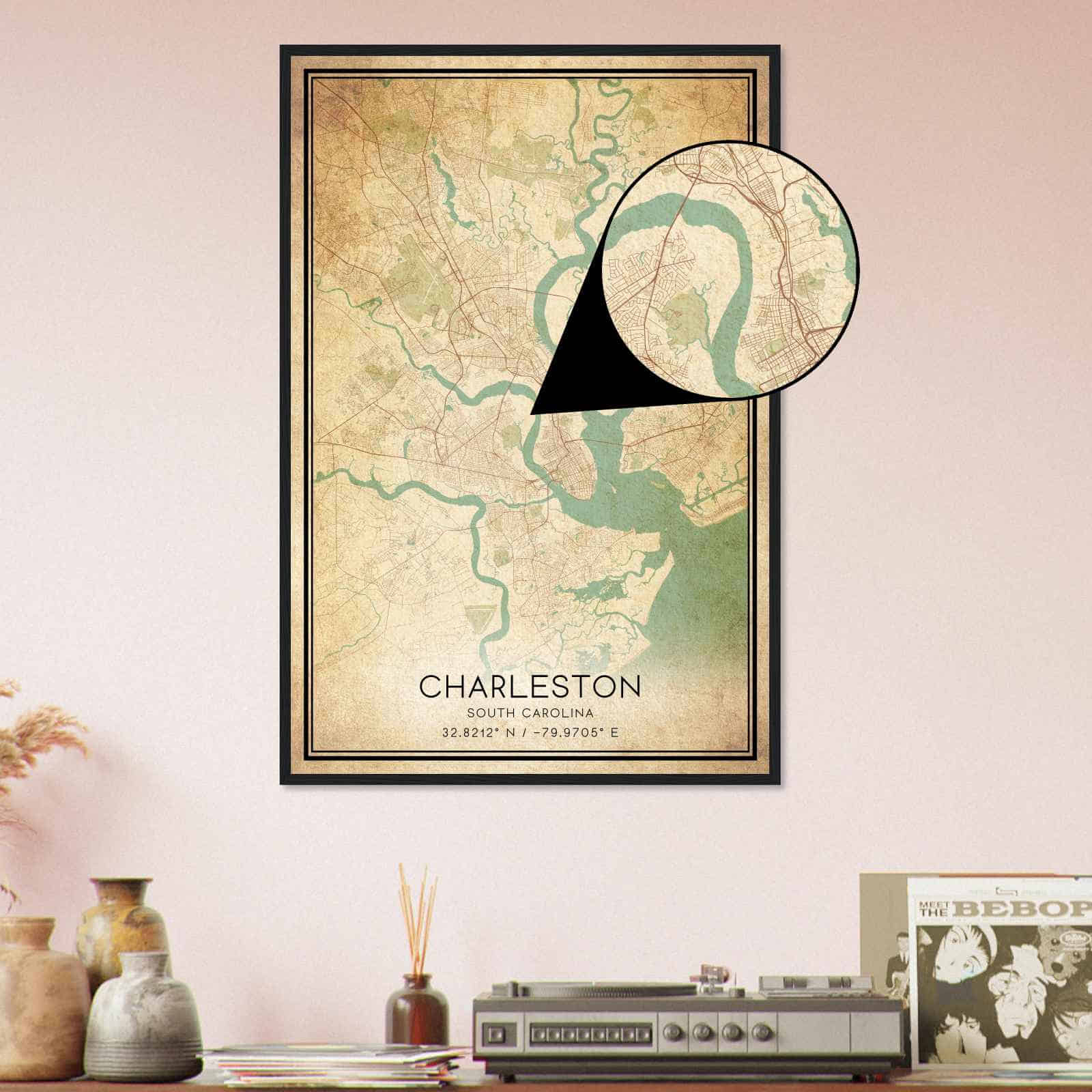 Deerfield Kansas Map Poster, Modern Home Decor Wall Art Print (Copy)