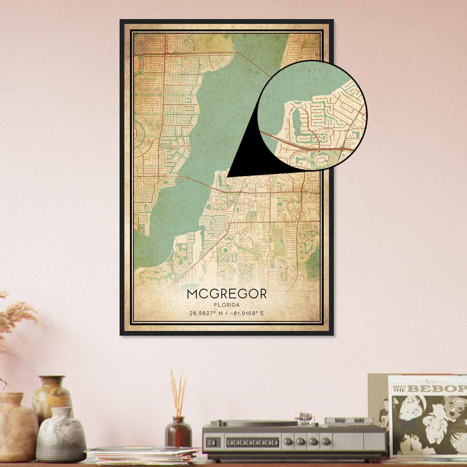 Deerfield Kansas Map Poster, Modern Home Decor Wall Art Print (Copy)