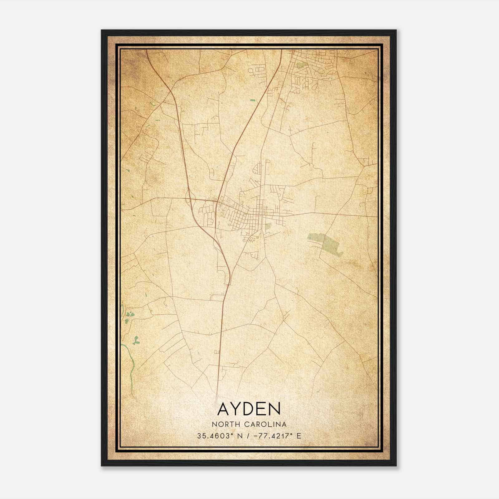 Vintage Ayden North Carolina Map Poster, Modern Home Decor Wall Art Print Vintage Ayden North Carolina Map Poster, Modern Home Decor Wall Art Print