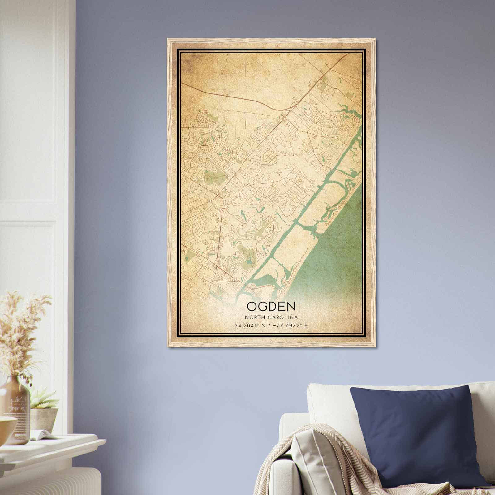 Deerfield Kansas Map Poster, Modern Home Decor Wall Art Print (Copy)