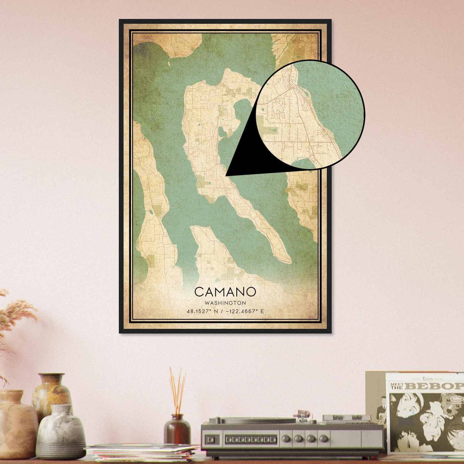 Deerfield Kansas Map Poster, Modern Home Decor Wall Art Print (Copy)