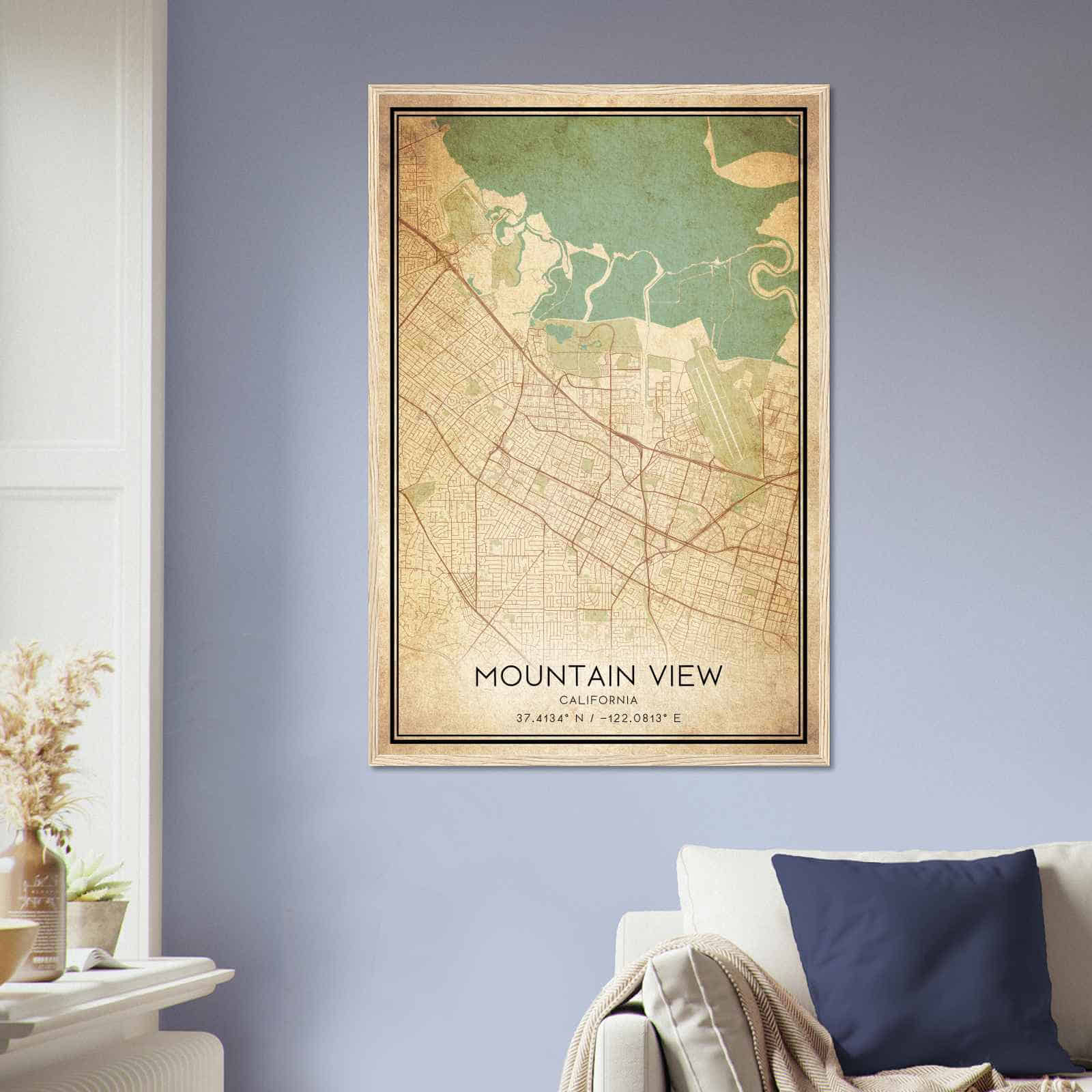 Deerfield Kansas Map Poster, Modern Home Decor Wall Art Print (Copy)