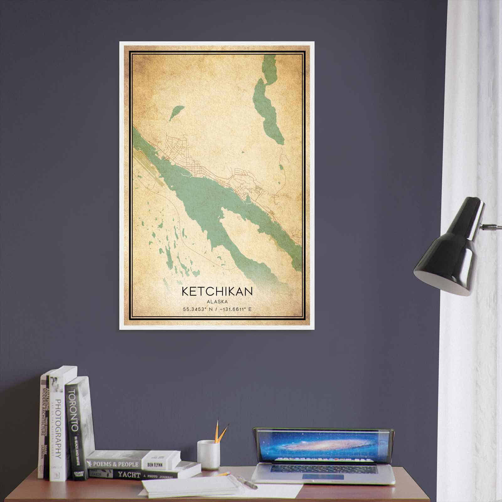 Deerfield Kansas Map Poster, Modern Home Decor Wall Art Print (Copy)