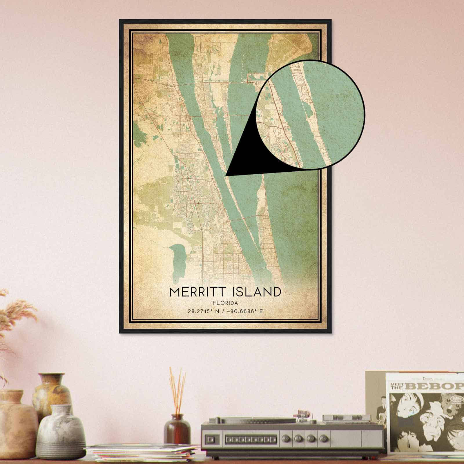 Deerfield Kansas Map Poster, Modern Home Decor Wall Art Print (Copy)