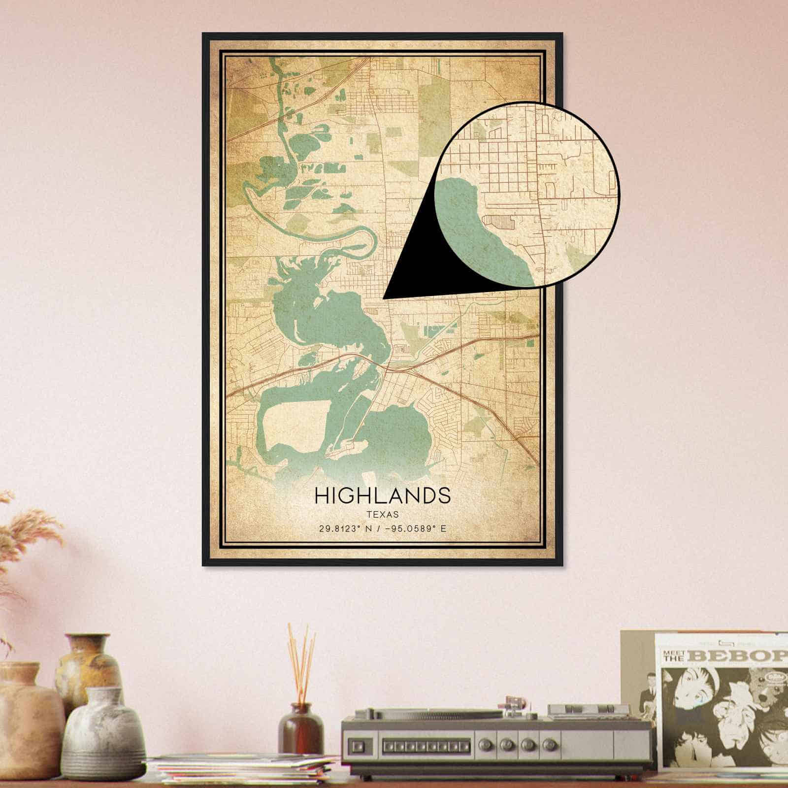 Deerfield Kansas Map Poster, Modern Home Decor Wall Art Print (Copy)