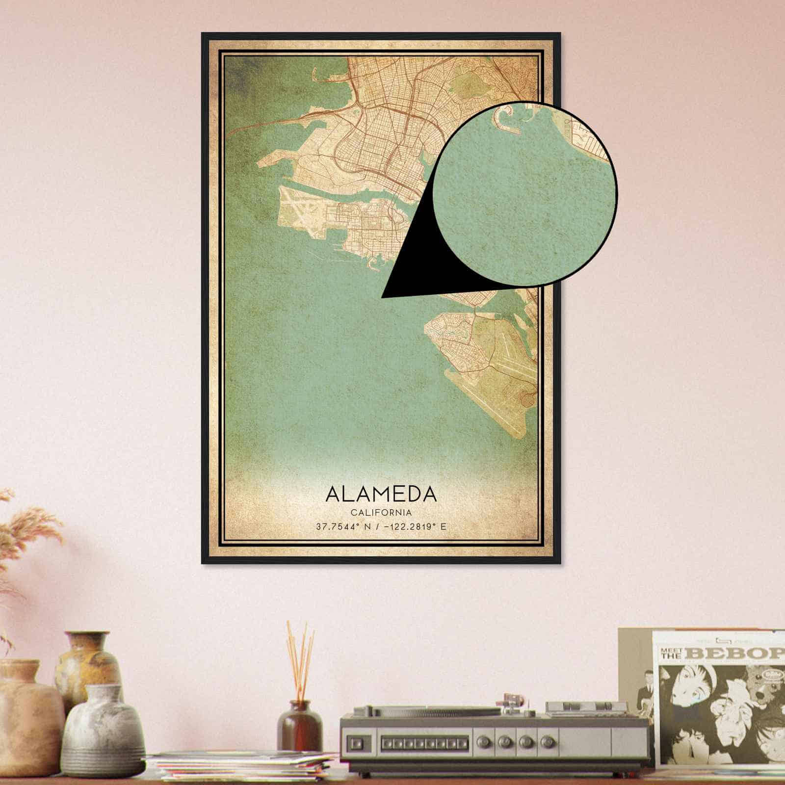 Deerfield Kansas Map Poster, Modern Home Decor Wall Art Print (Copy)