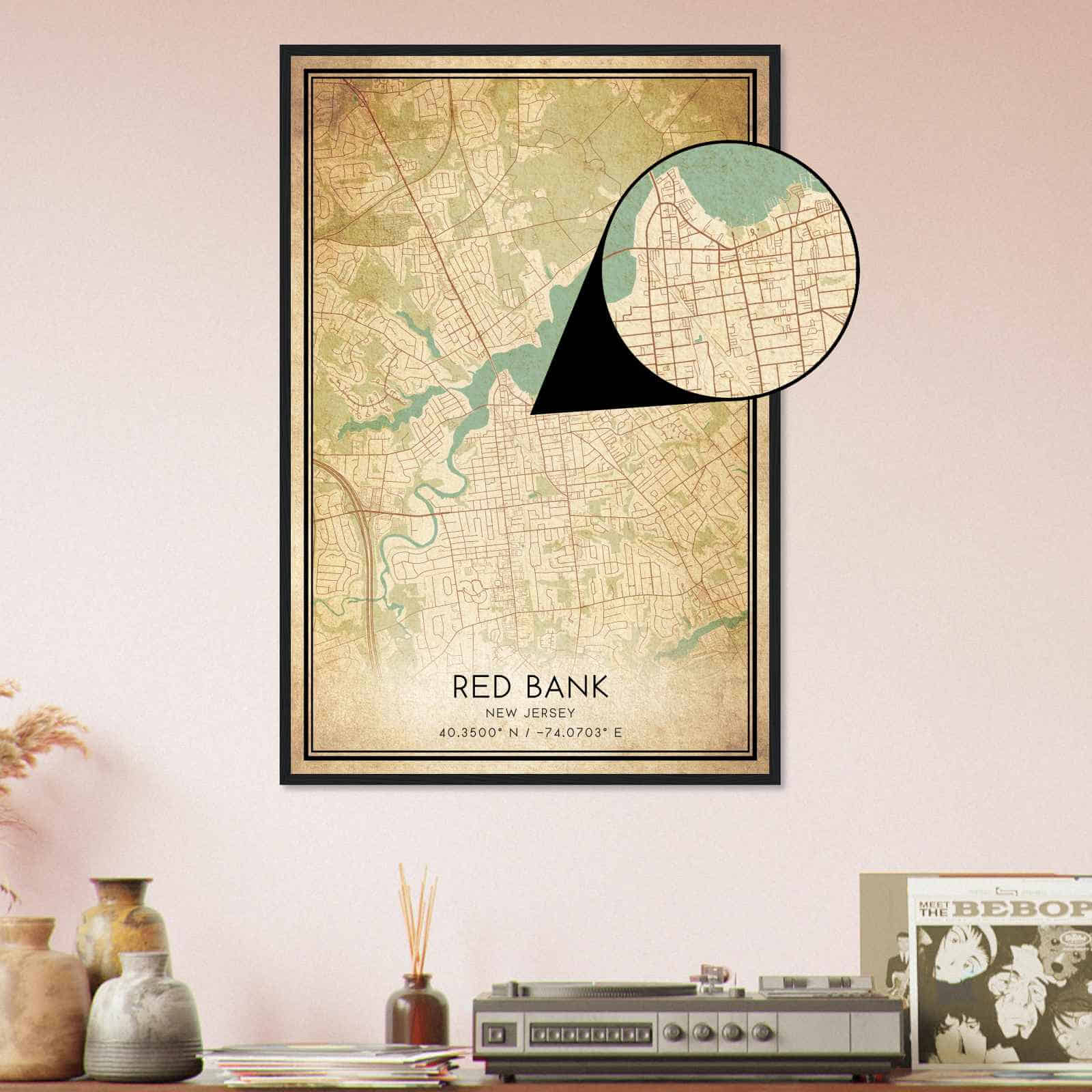 Deerfield Kansas Map Poster, Modern Home Decor Wall Art Print (Copy)