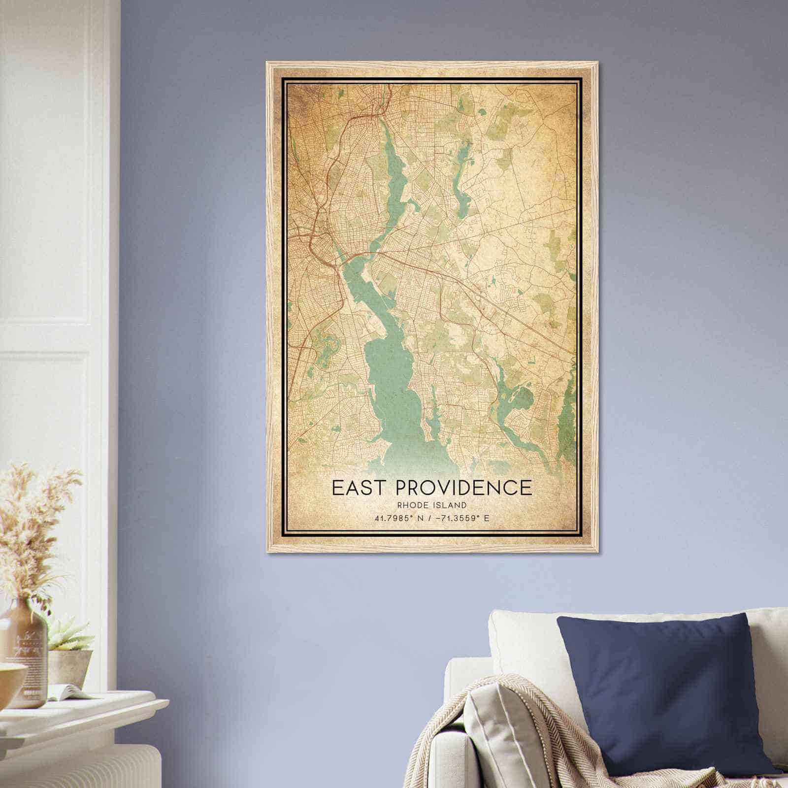 Deerfield Kansas Map Poster, Modern Home Decor Wall Art Print (Copy)