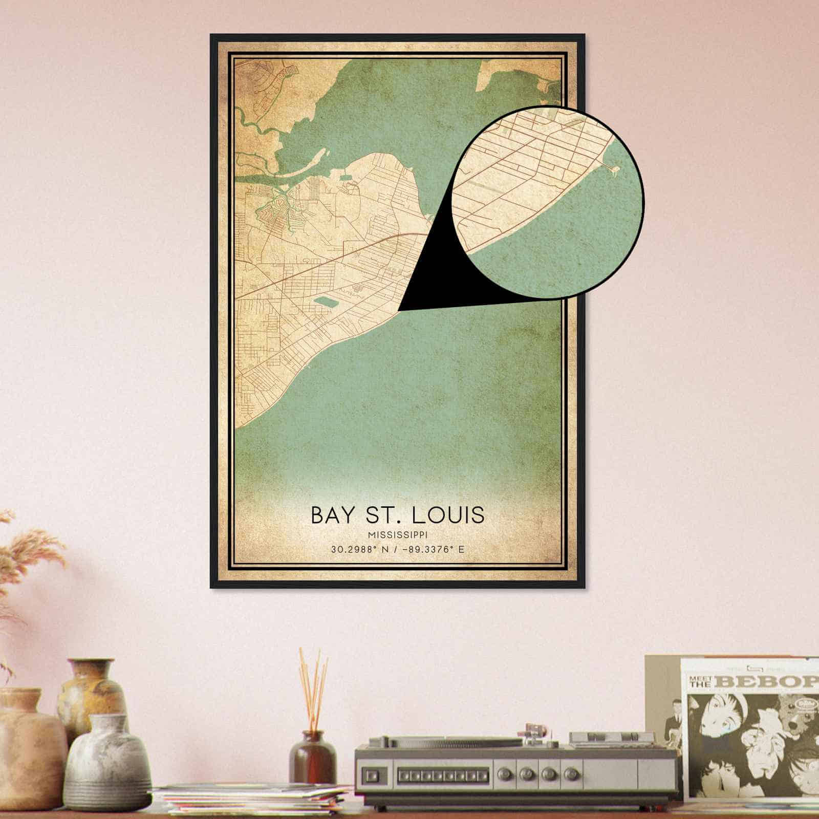 Deerfield Kansas Map Poster, Modern Home Decor Wall Art Print (Copy)