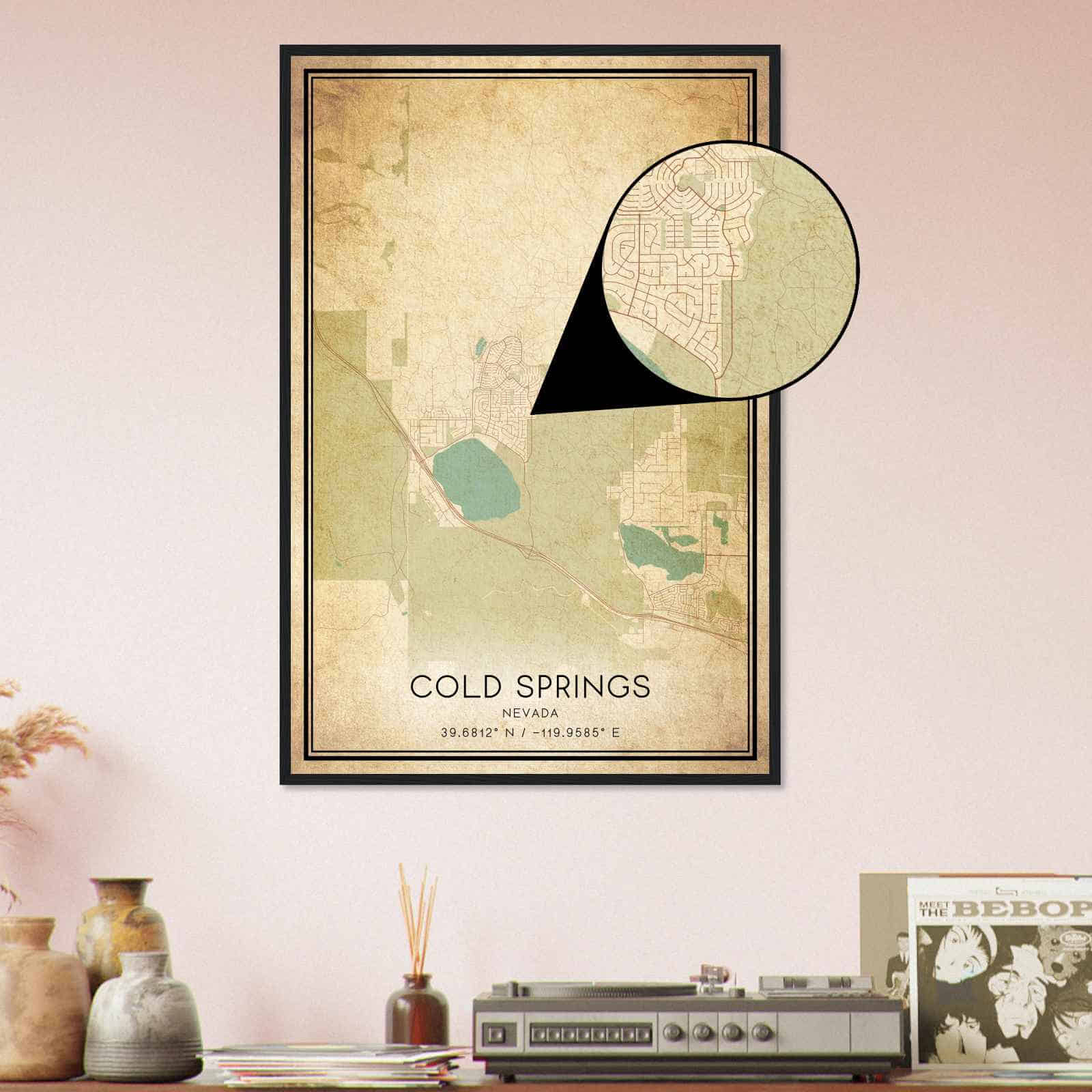 Deerfield Kansas Map Poster, Modern Home Decor Wall Art Print (Copy)
