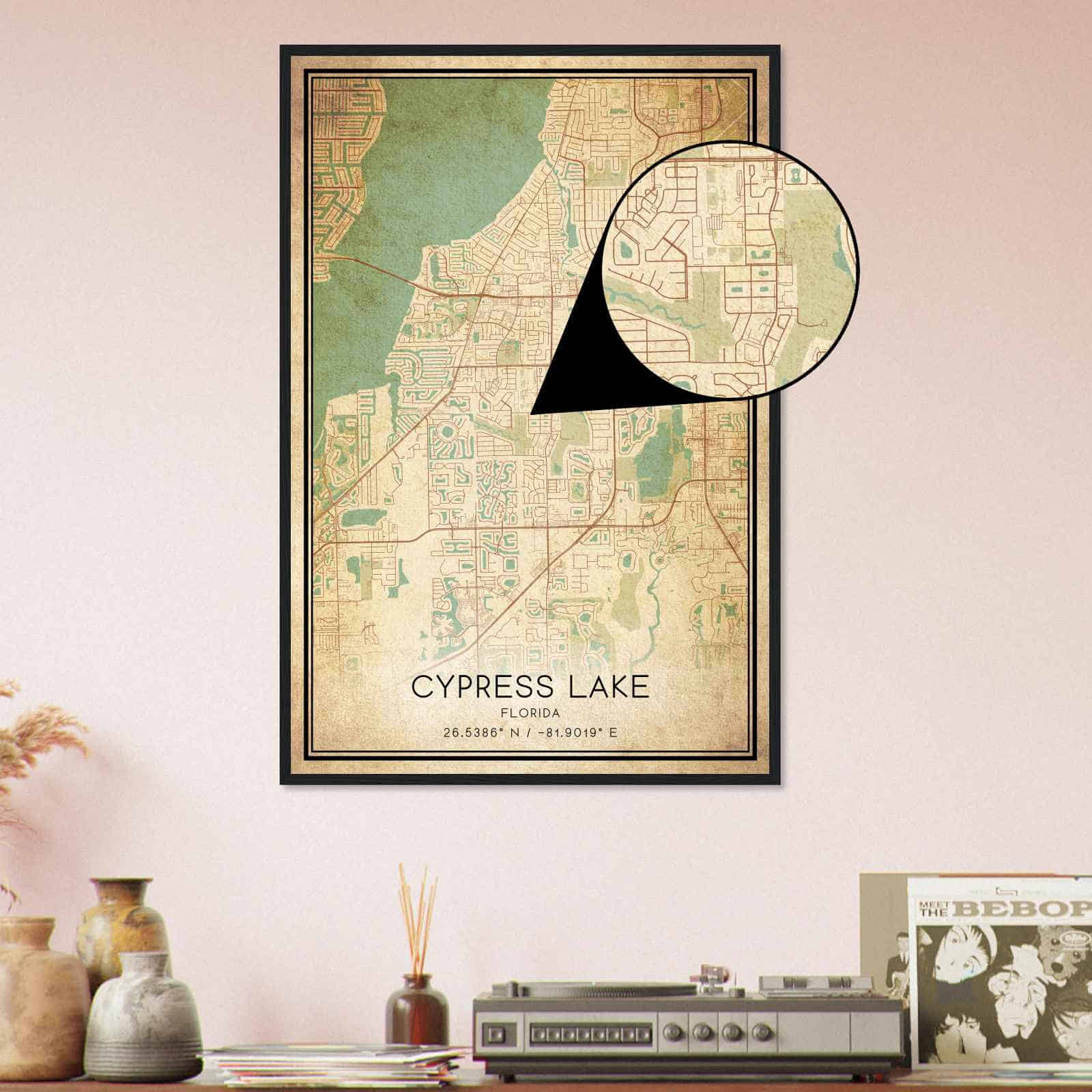 Deerfield Kansas Map Poster, Modern Home Decor Wall Art Print (Copy)