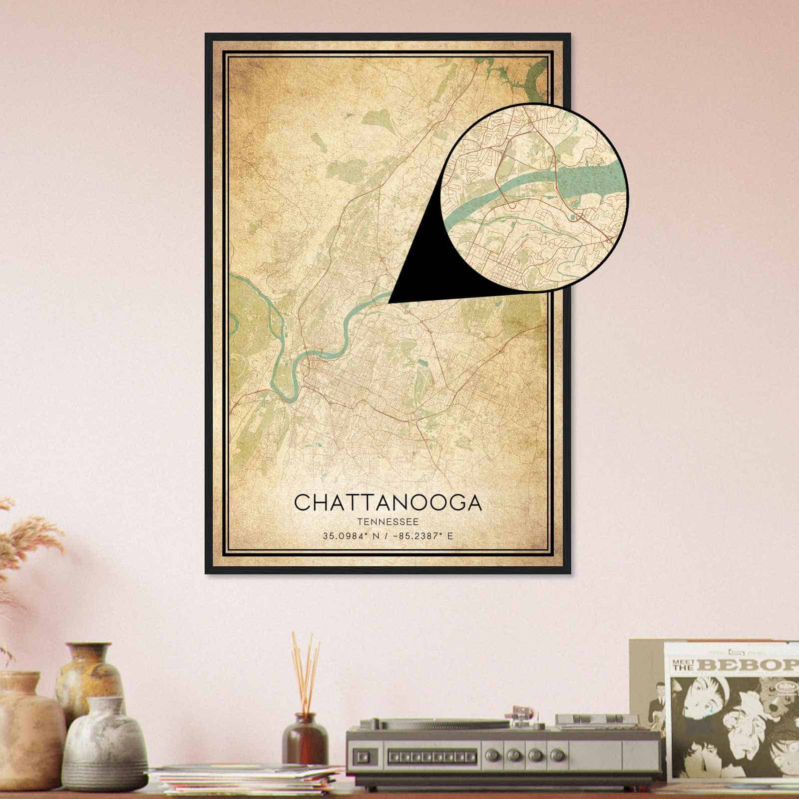 Deerfield Kansas Map Poster, Modern Home Decor Wall Art Print (Copy)